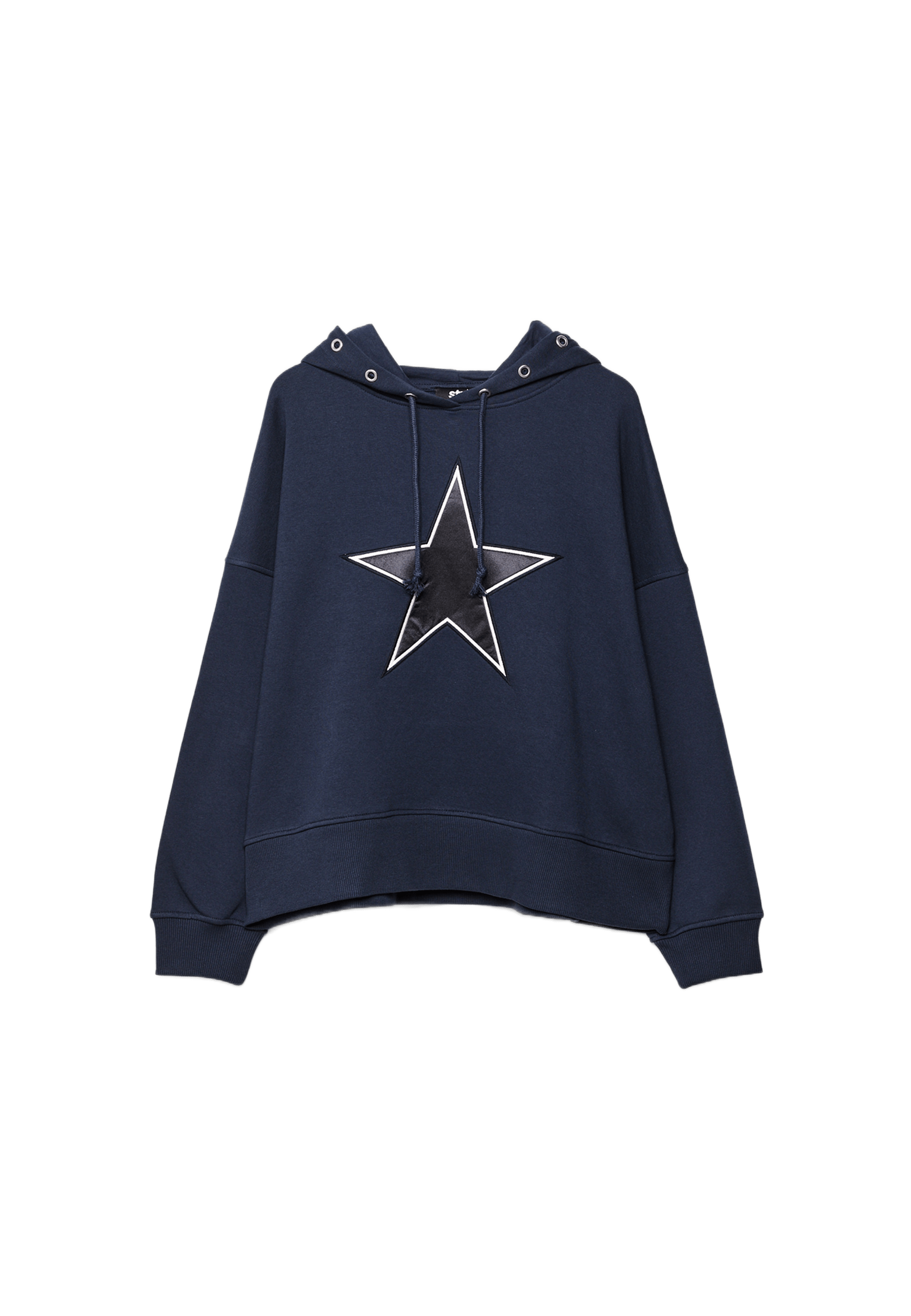 Star hood sweatshirt — Navy blue