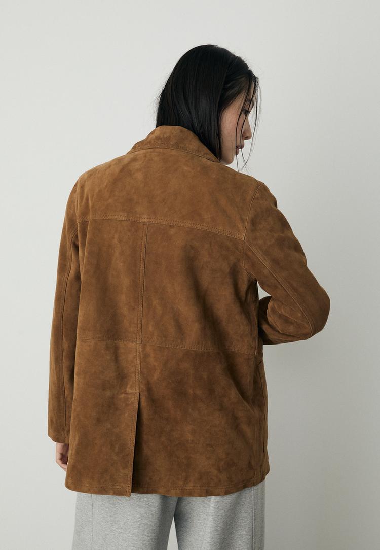 chaqueta bolsillos 100 piel