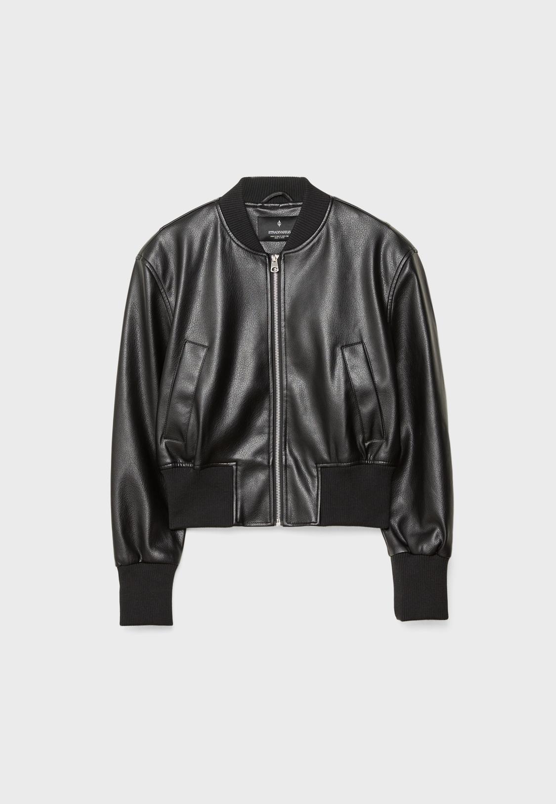 Efecto Piel Bershka Chaqueta De Cuadros Abrigo Cuadros Blanco Y