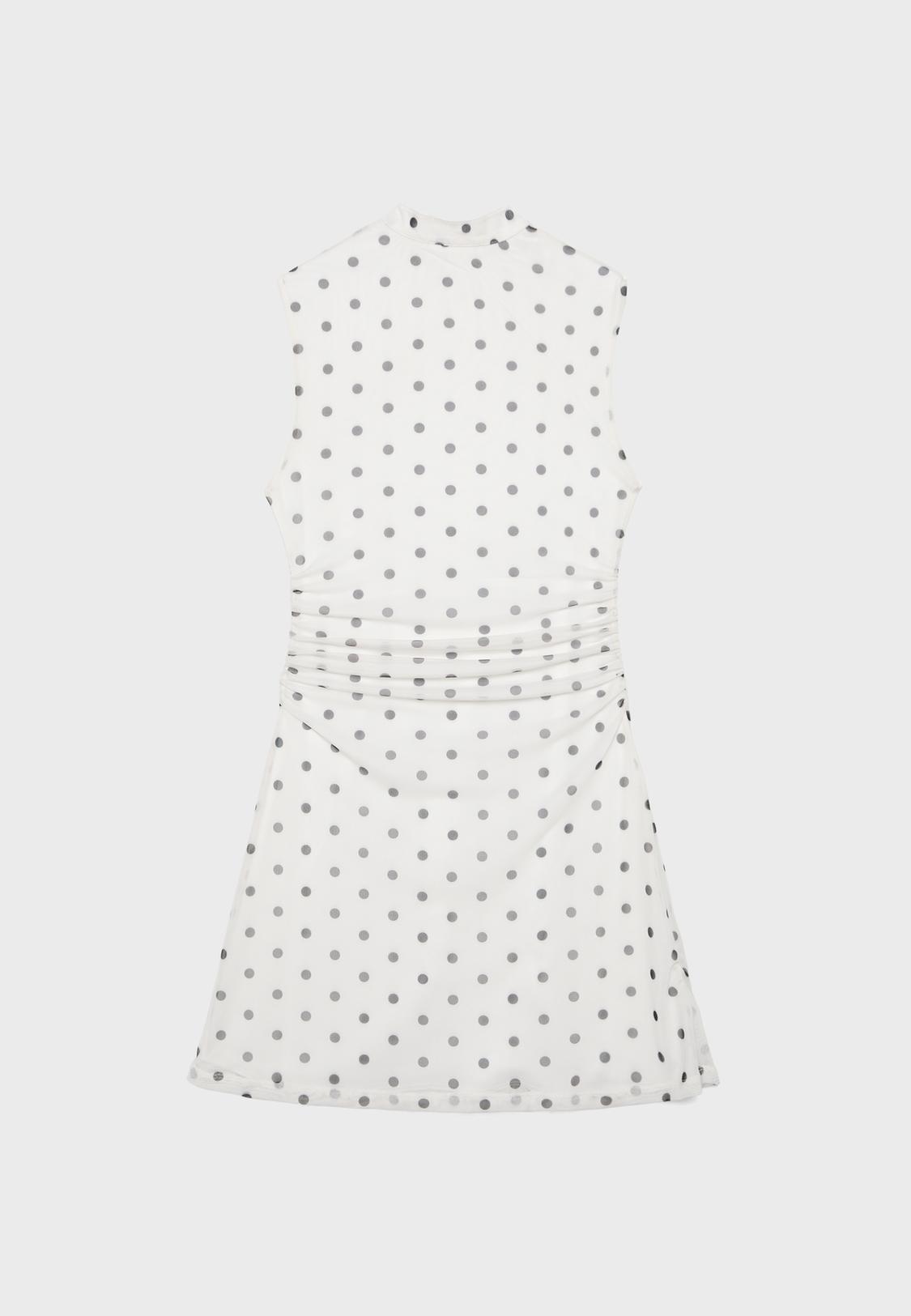 short black and white polka dot dress Polka Dot Perspective Mini Dress main image 0