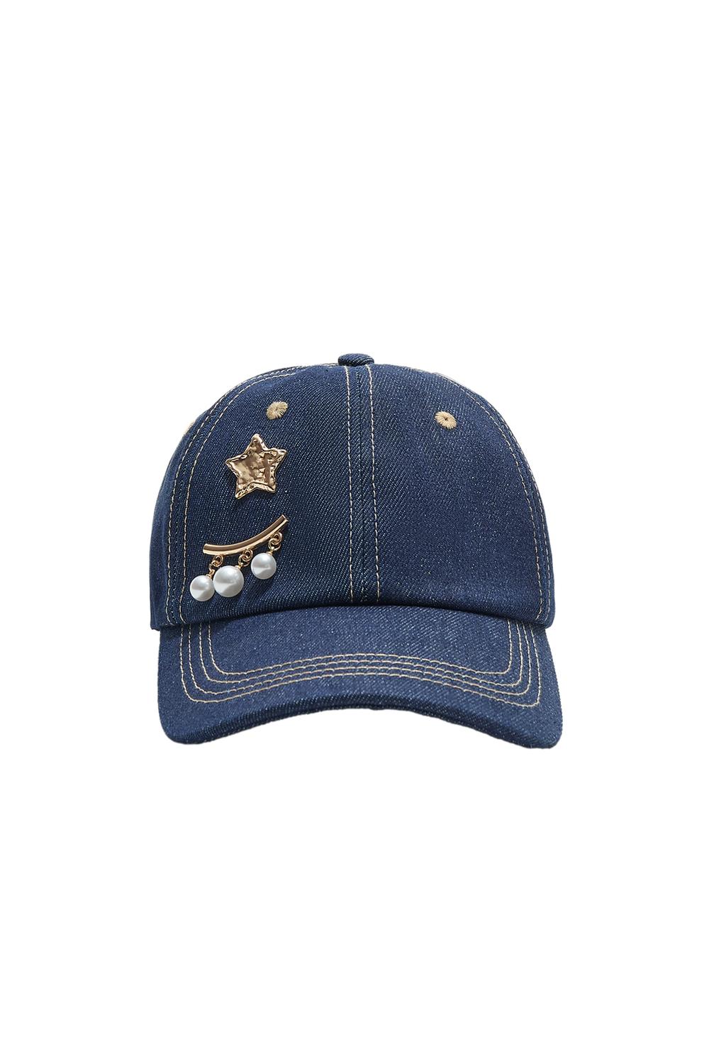 Denimkasket med pins