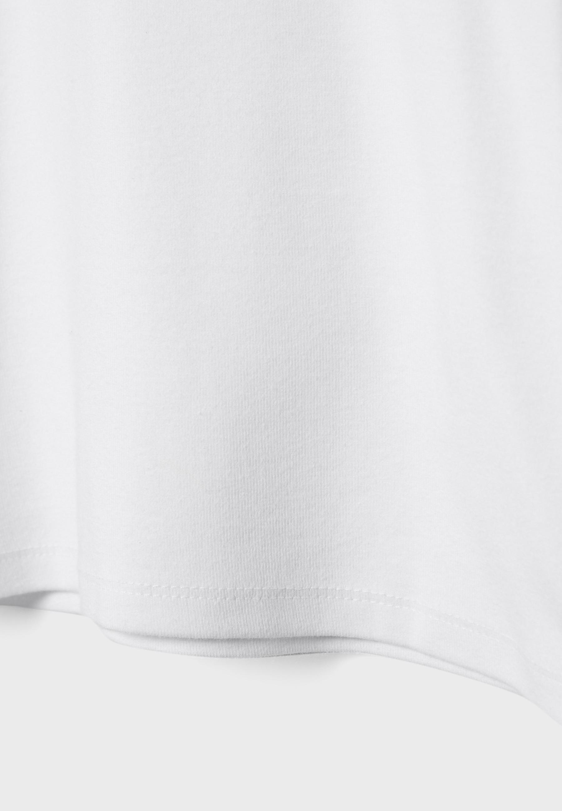 Basic round neck short sleeve T-shirt — White