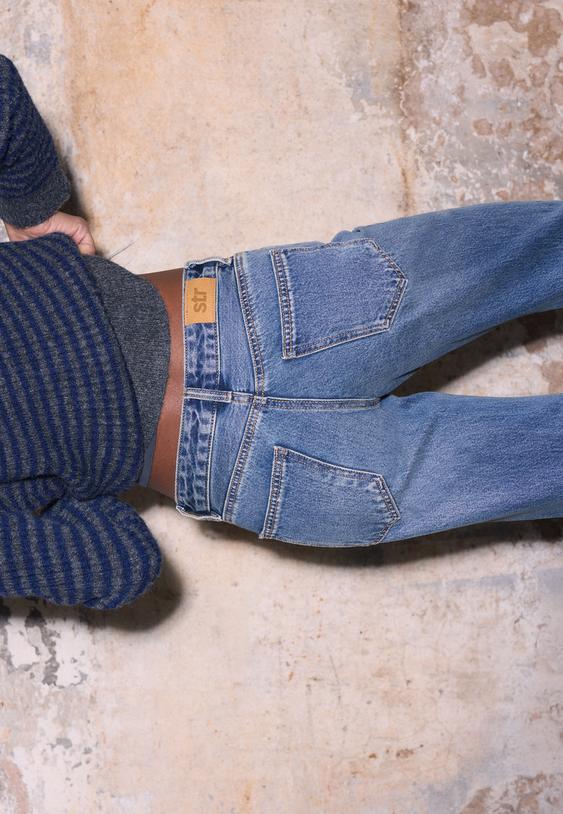 jeans straight low waist