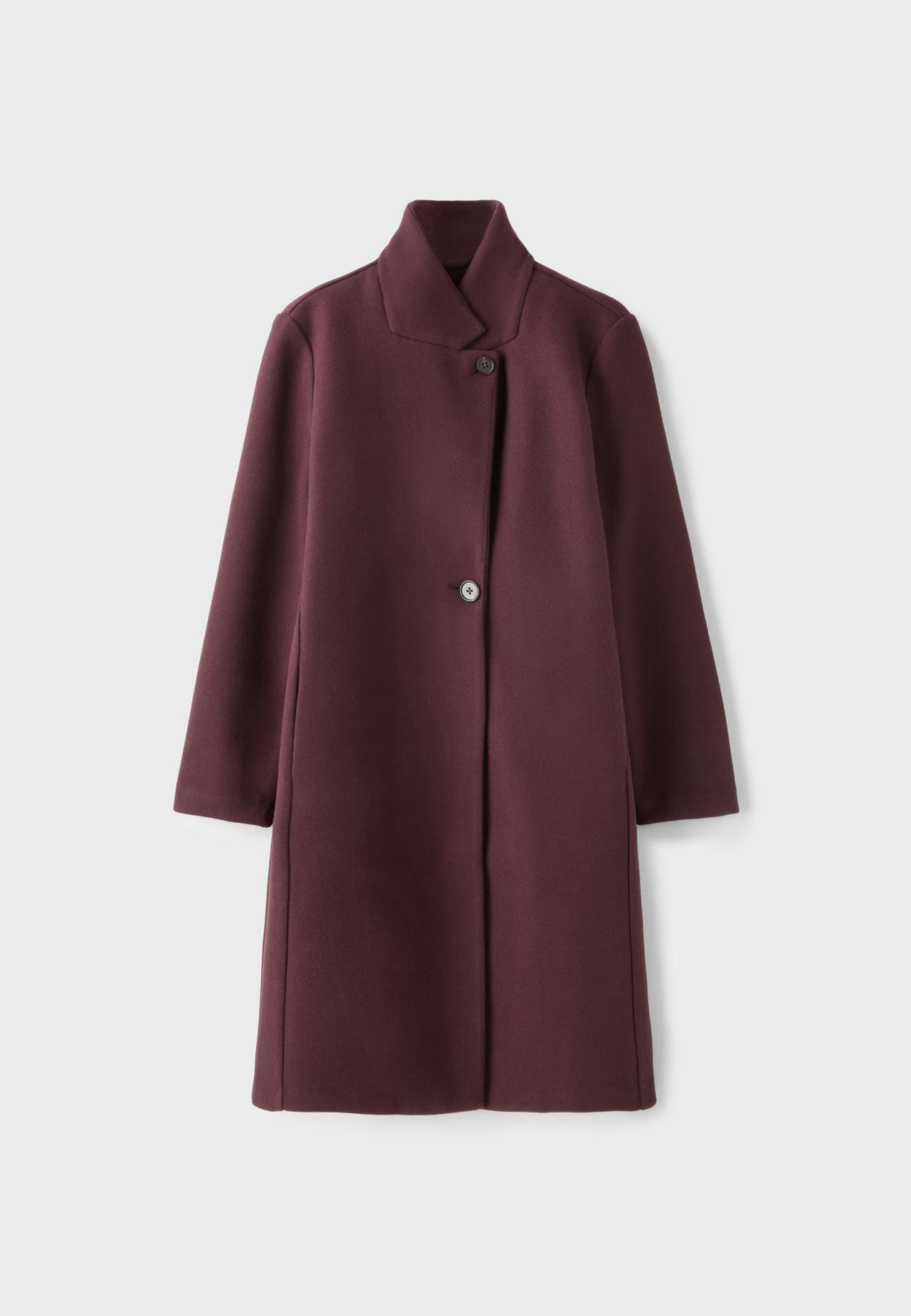 Soft-touch straight coat — Purple