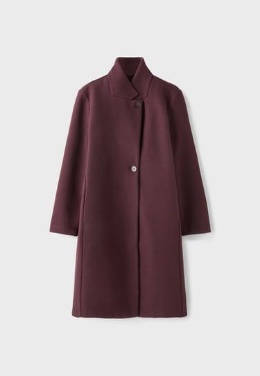Soft-touch straight coat — Purple 8
