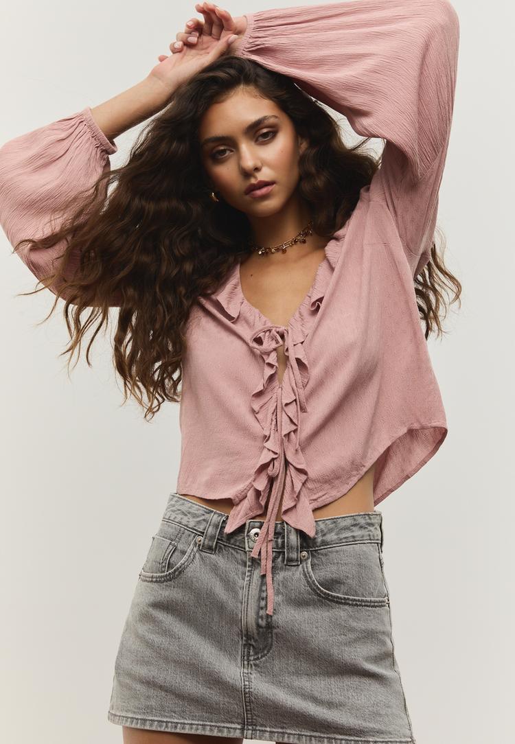 blouse fluide a volants