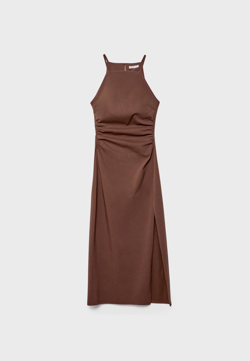 Vestido halter midi