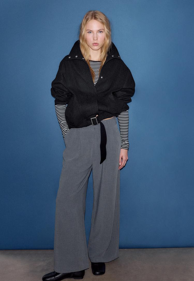 oversized ballonjack van zachte stof