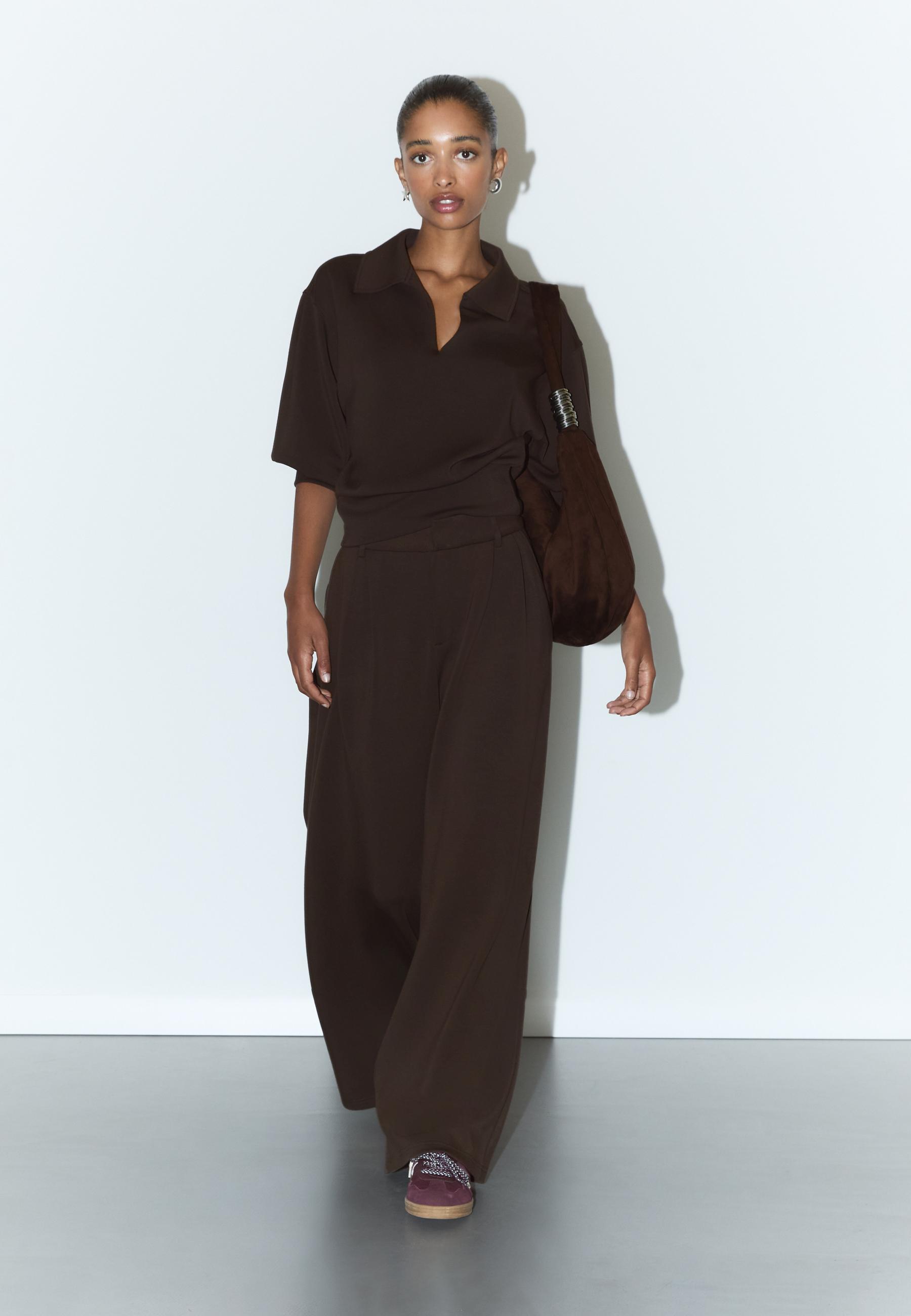 Soft-touch dress trousers - Women's fashion | Stradivarius Turkey