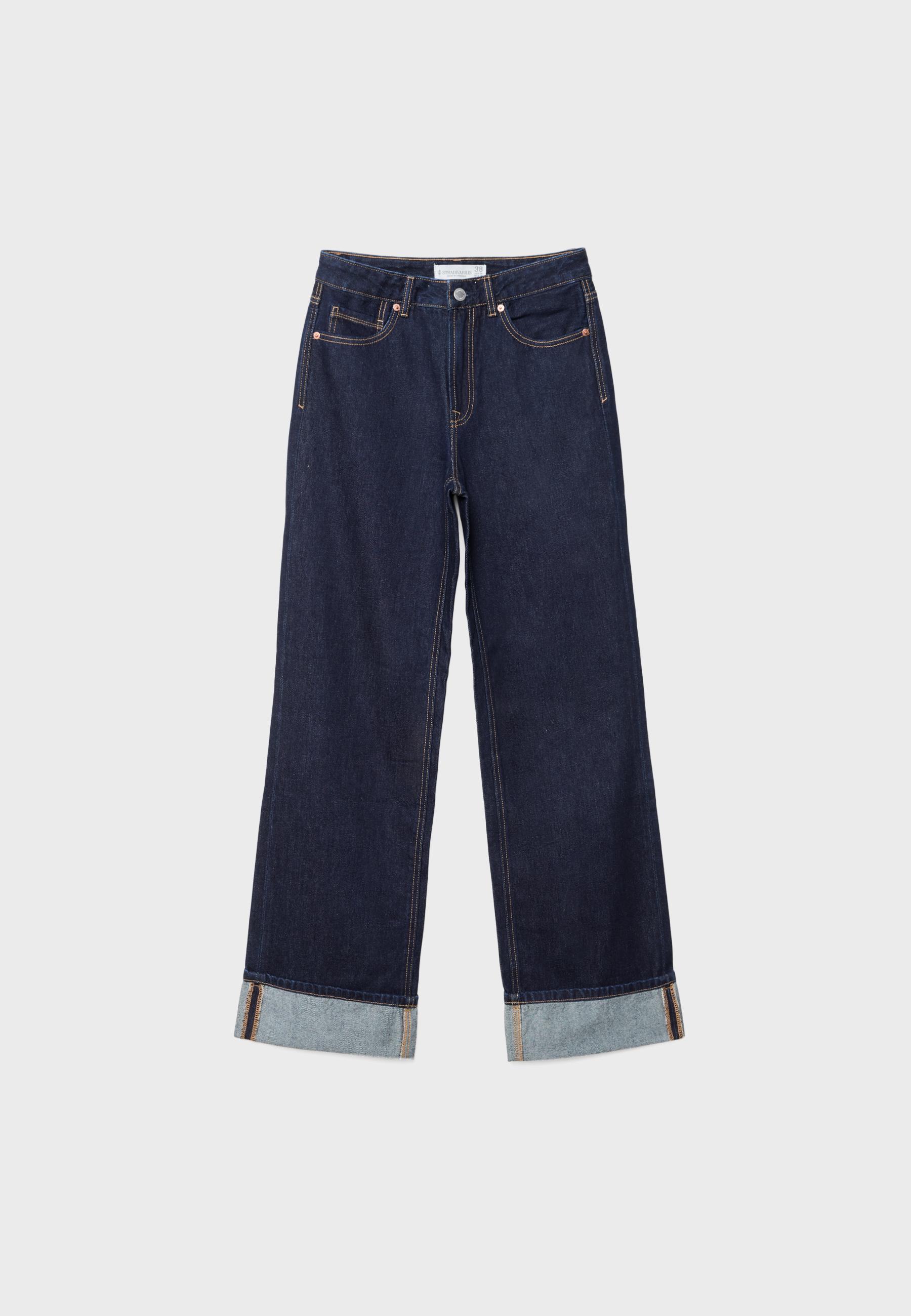 D92 straight fit geniş paça jean - Görsel 6