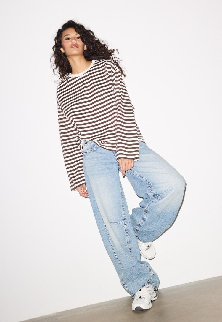 Stradivarius Csíkos, Hosszú Ujjú Póló 104