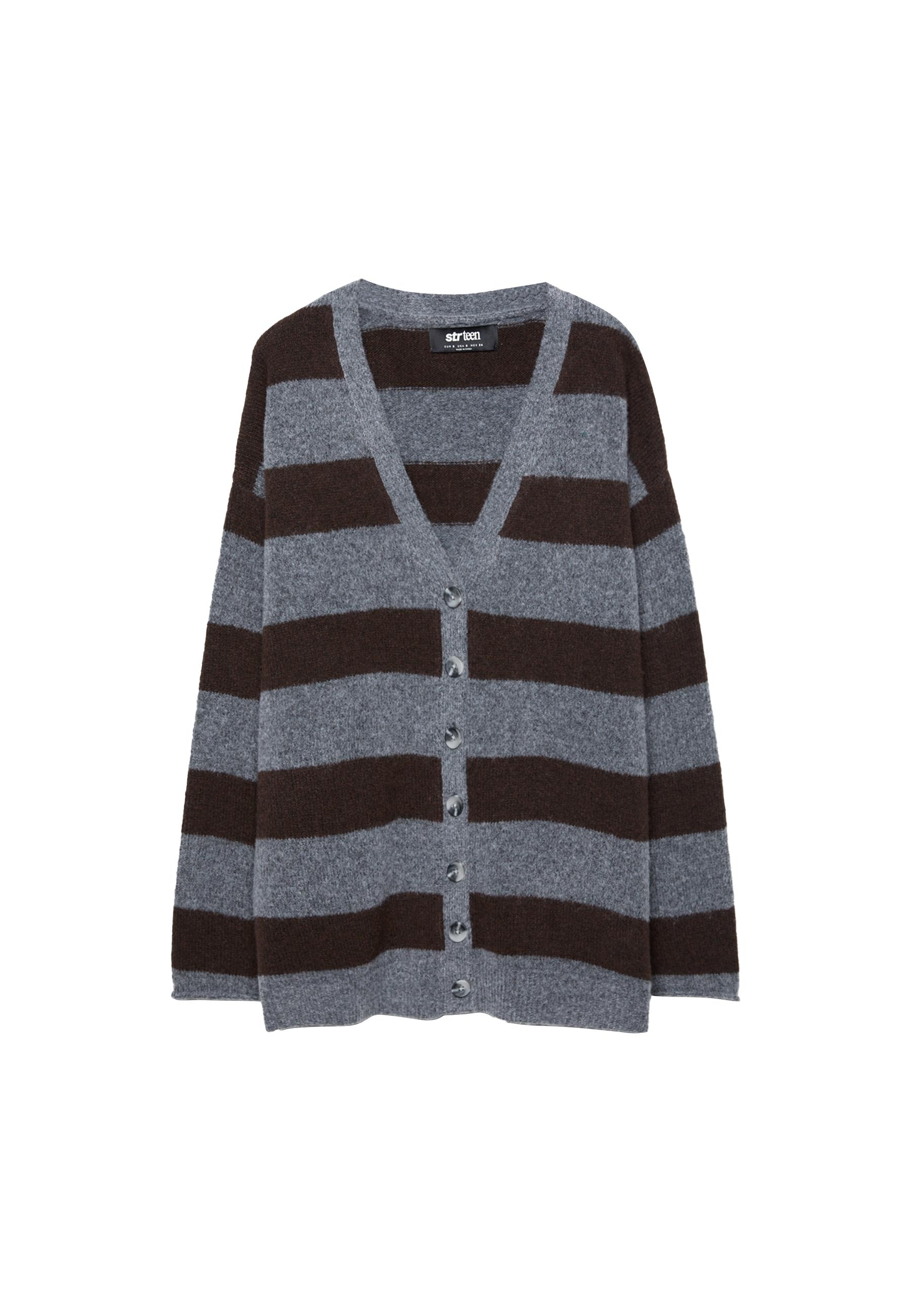 Oversize knit cardigan — Dark grey