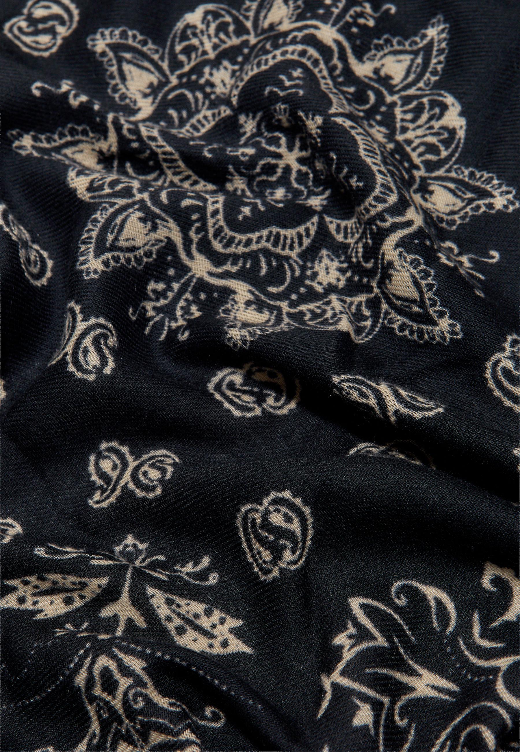 Cashmere-effect scarf — Black