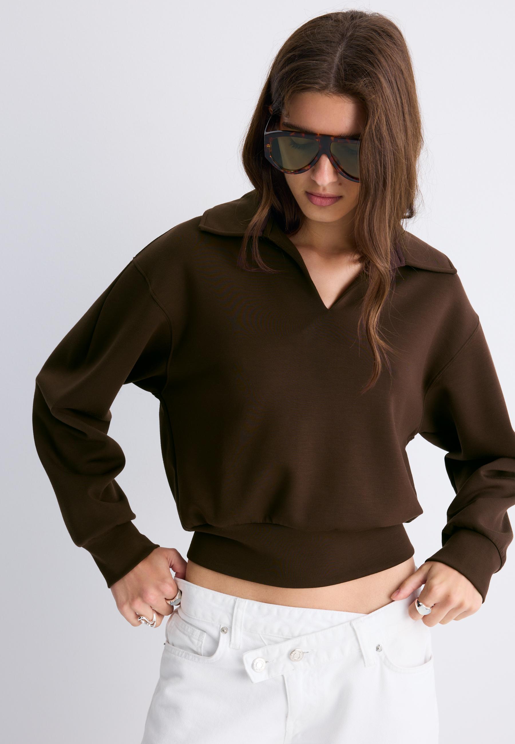 Soft-touch sweatshirt — Brown