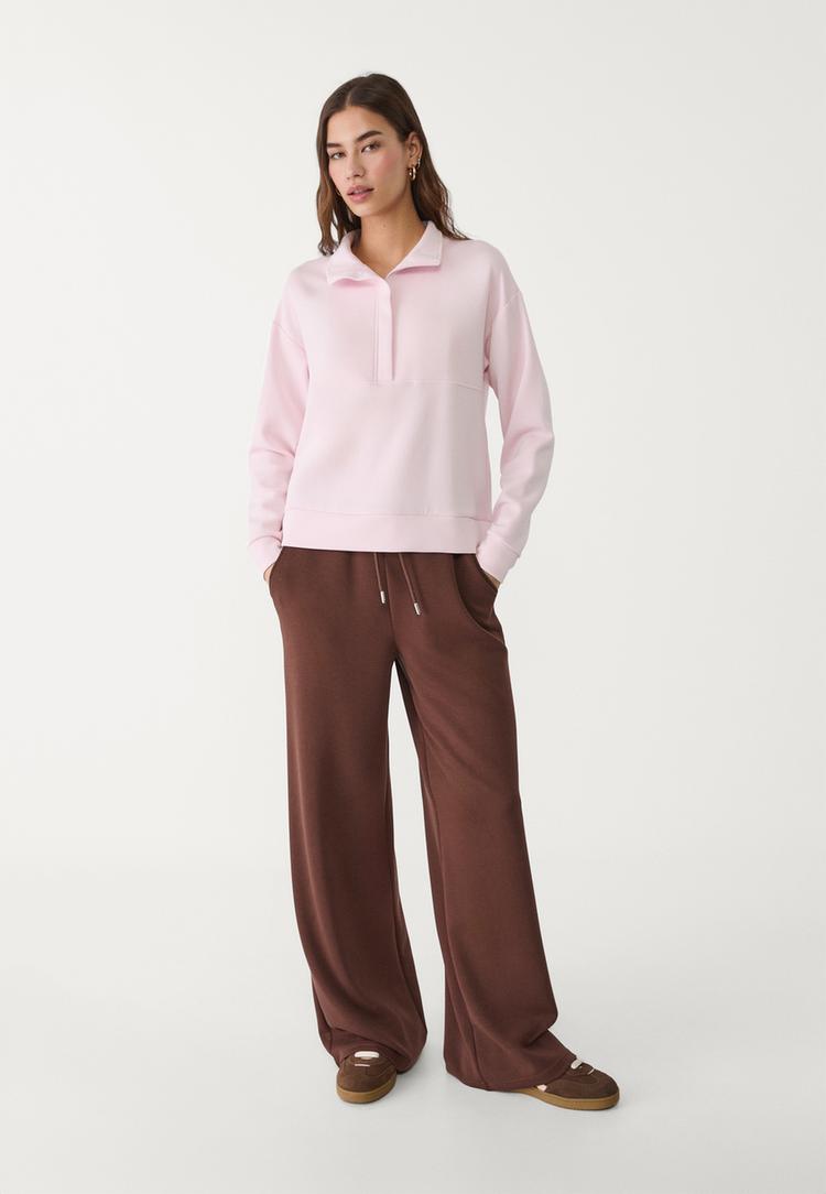 sudadera cremallera tacto suave