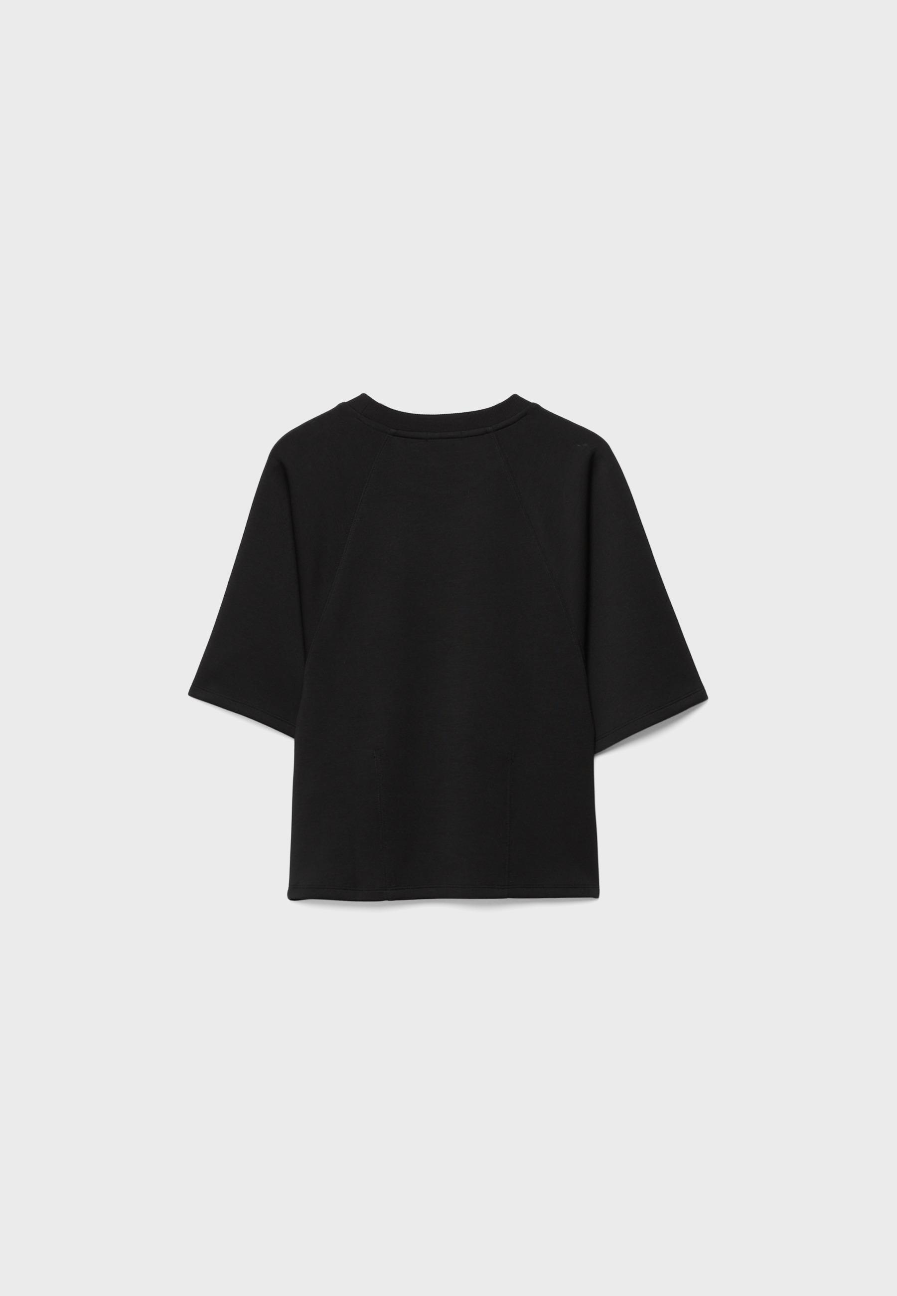 Soft-touch short sleeve T-shirt — Black (alternate view)