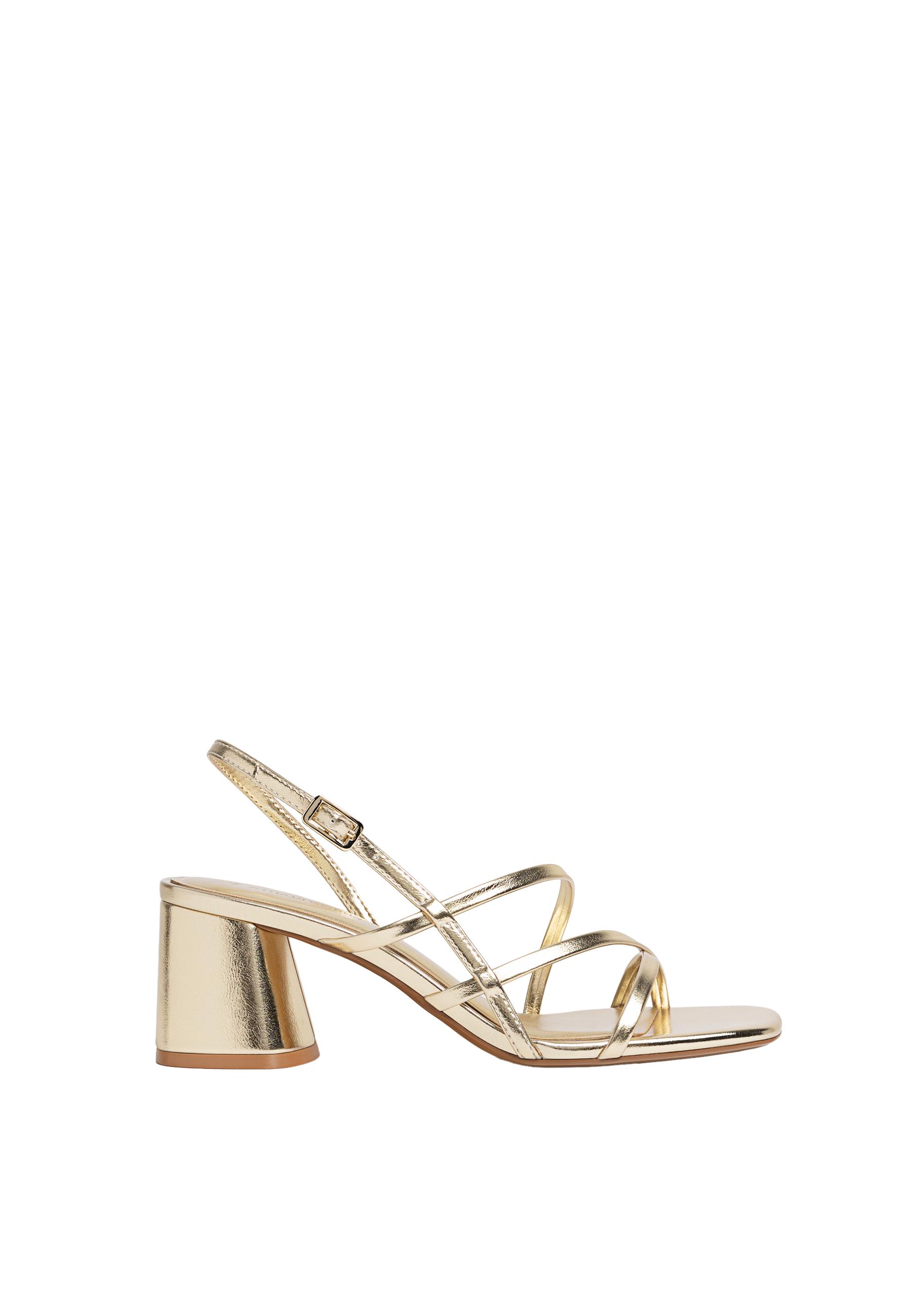 Block heel sandals — GOLD