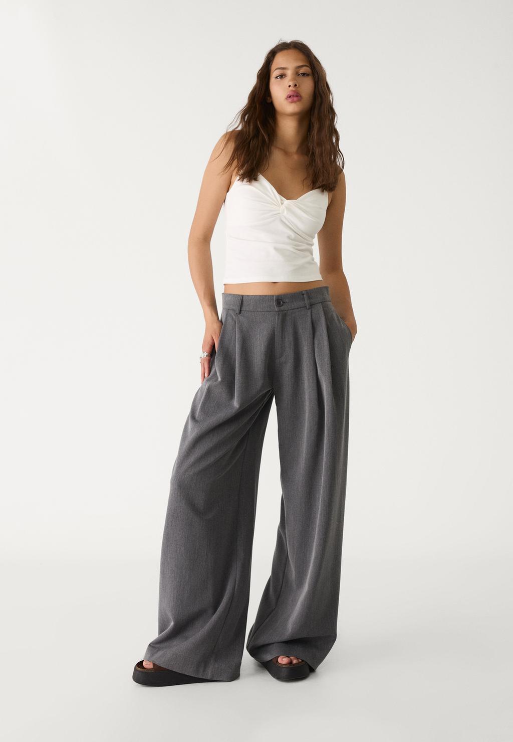 Elegante Wide-Leg-Hose mit Bundfalten