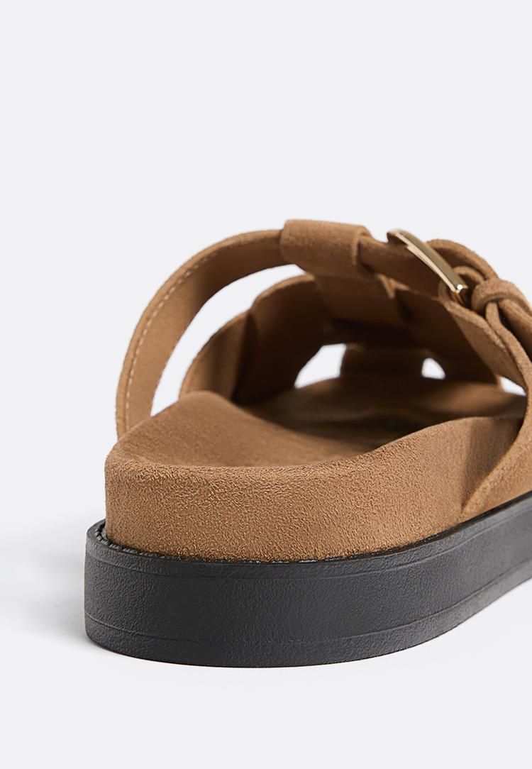 leather cage sandals