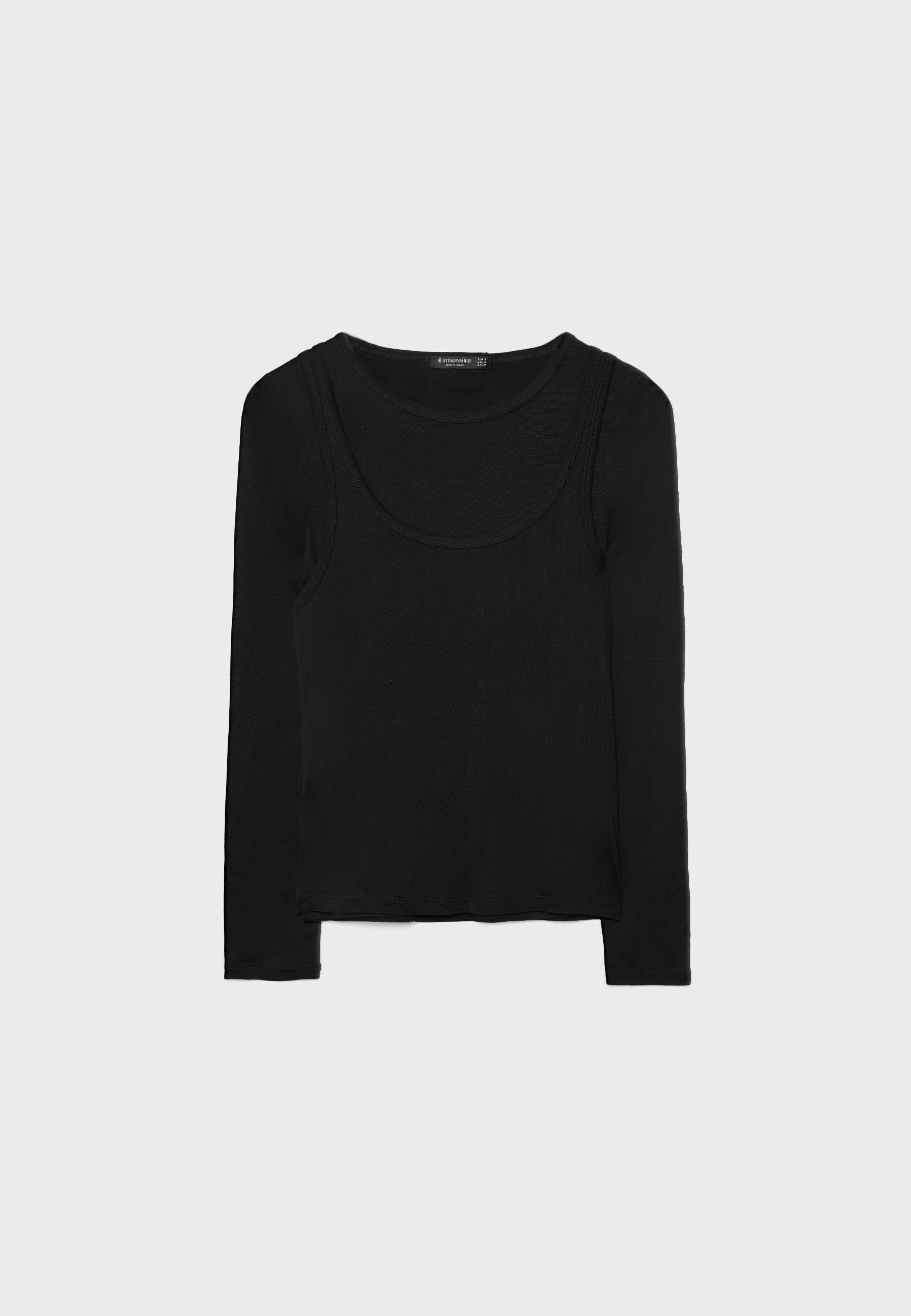 Ecocell double garment T-shirt — Black