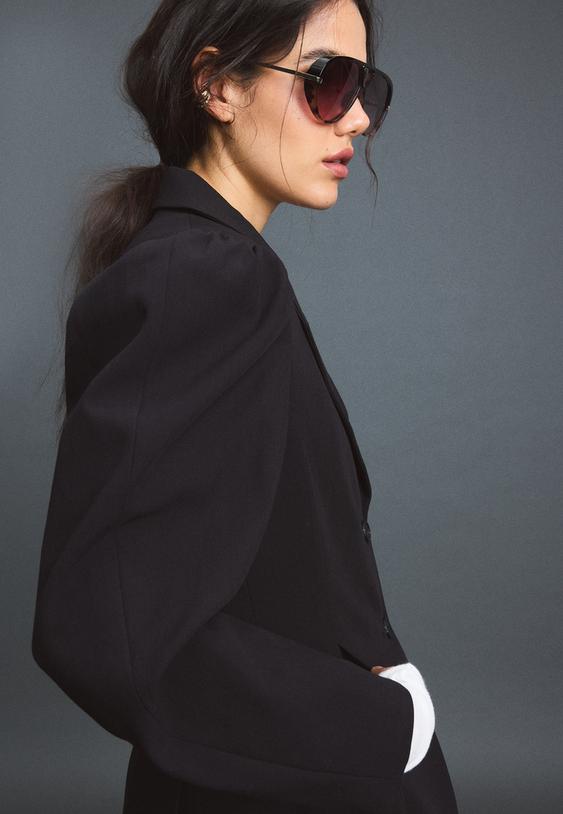 hacimli kollu blazer ceket