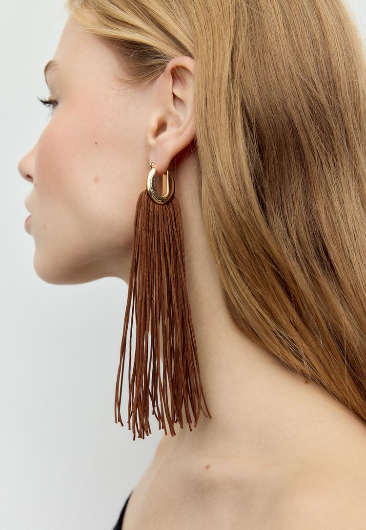 pendiente largo fleco