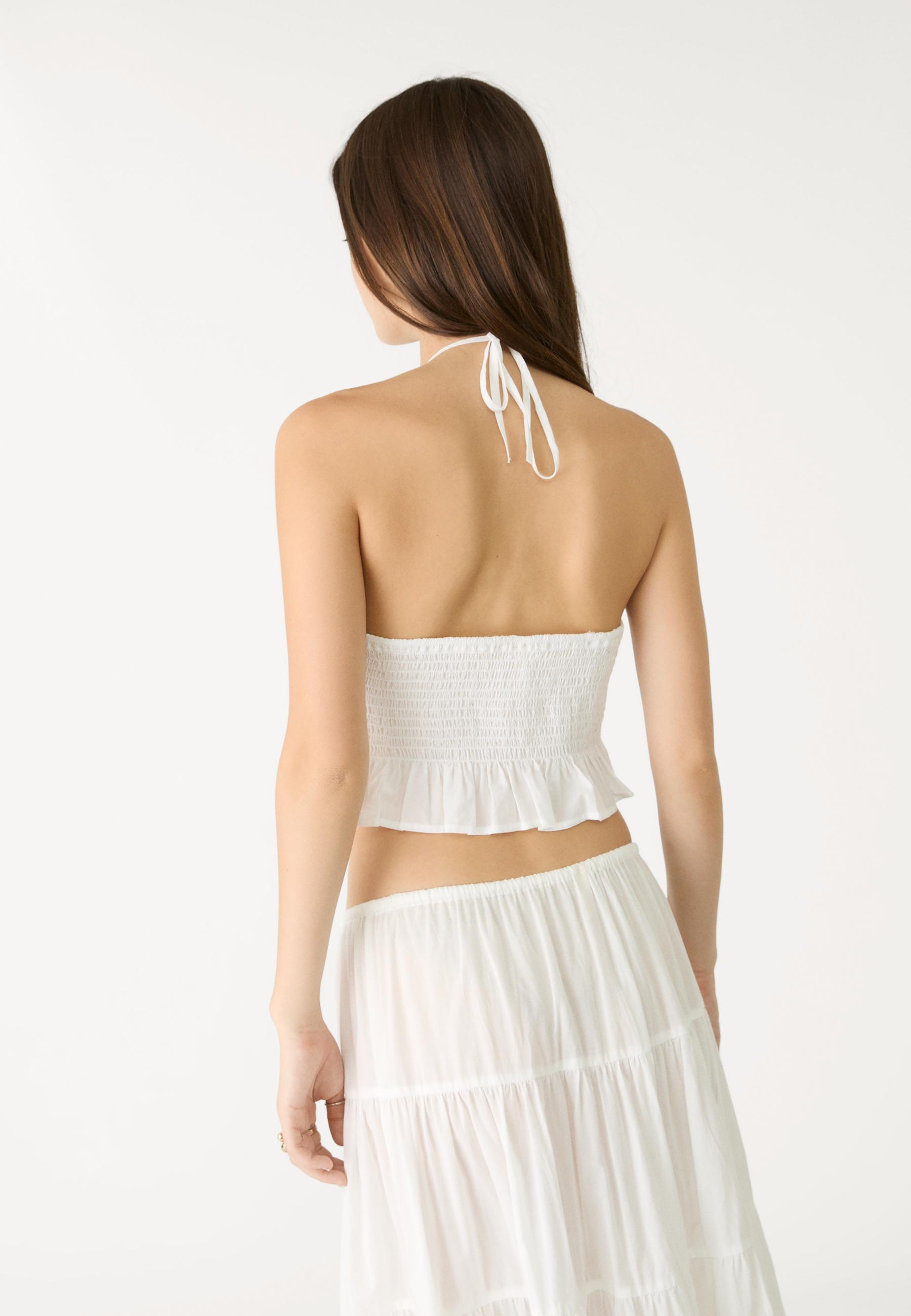 Open back halter top - Women's fashion | Stradivarius Algérie