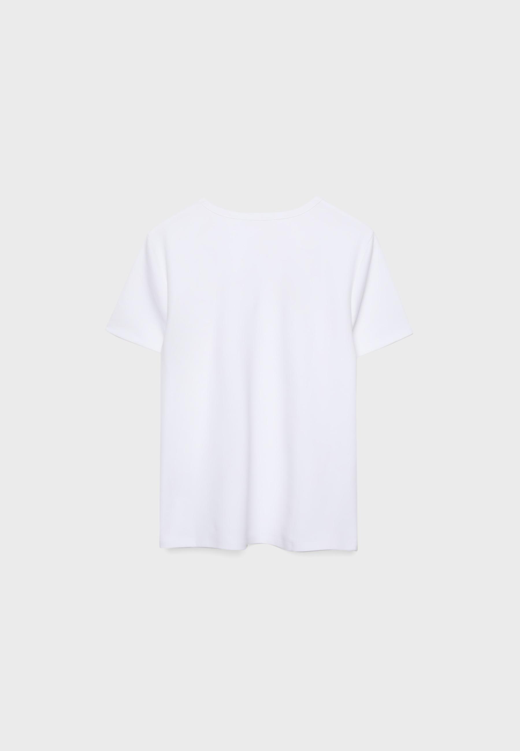 Stradivarius B02 Yumuşak dokulu basic regular t-shirt görsel 4