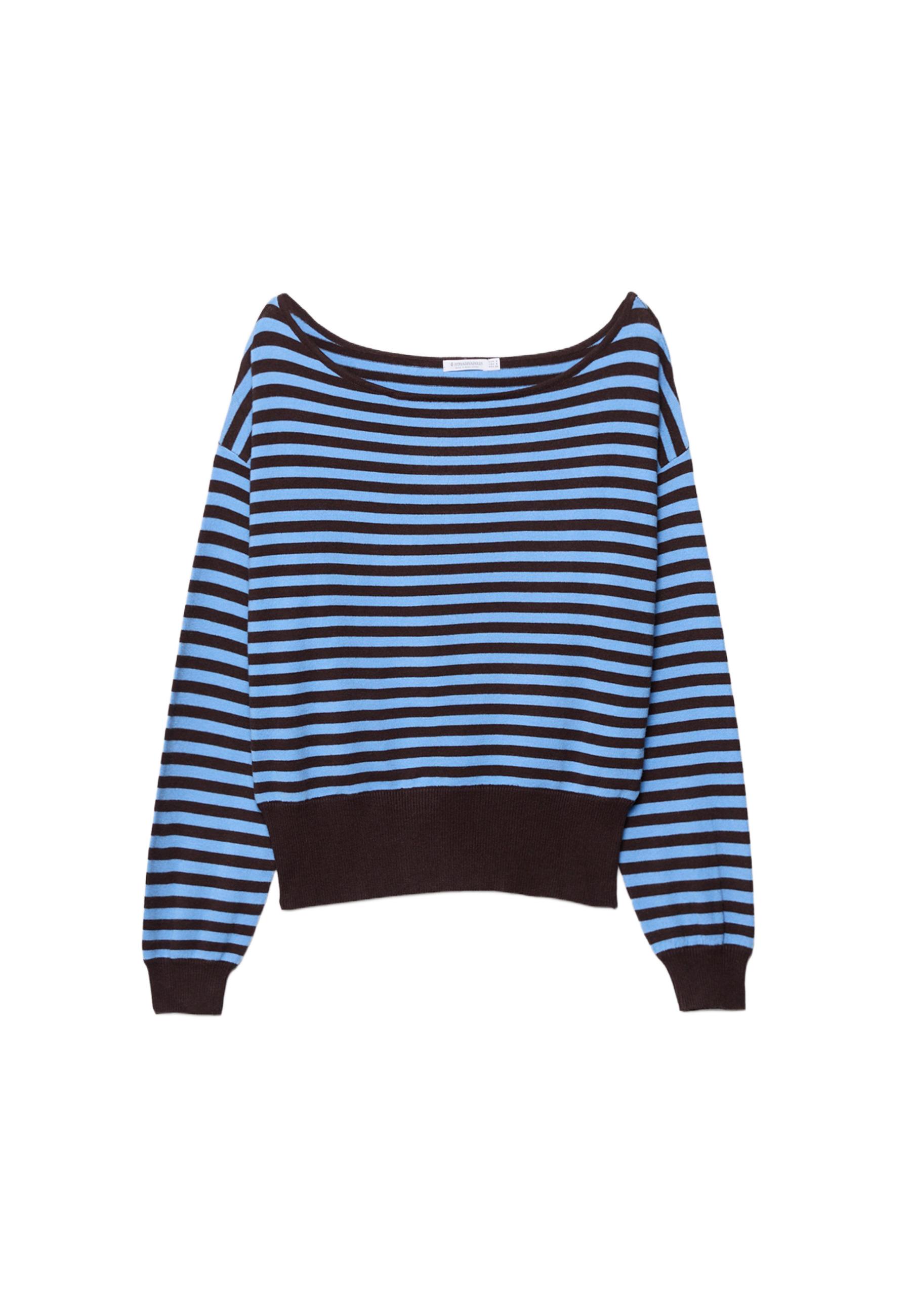 Asymmetric knit sweater — Royal blue