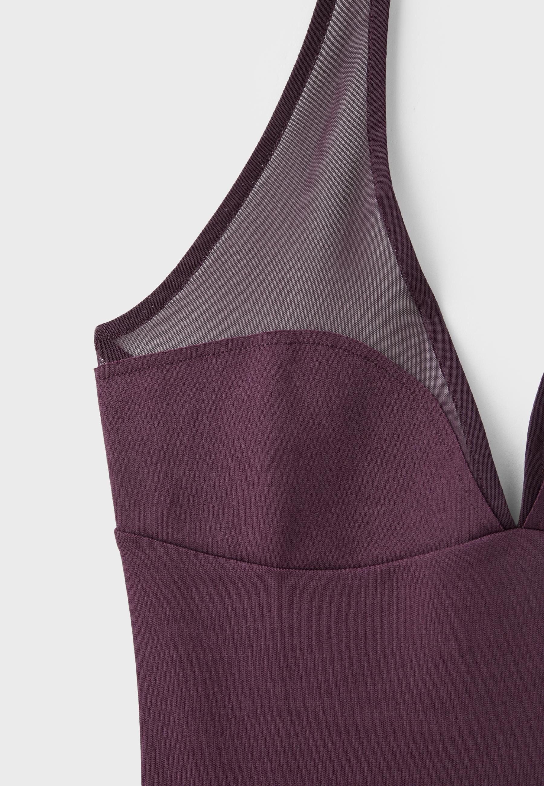 Mesh halter bodysuit — Purple