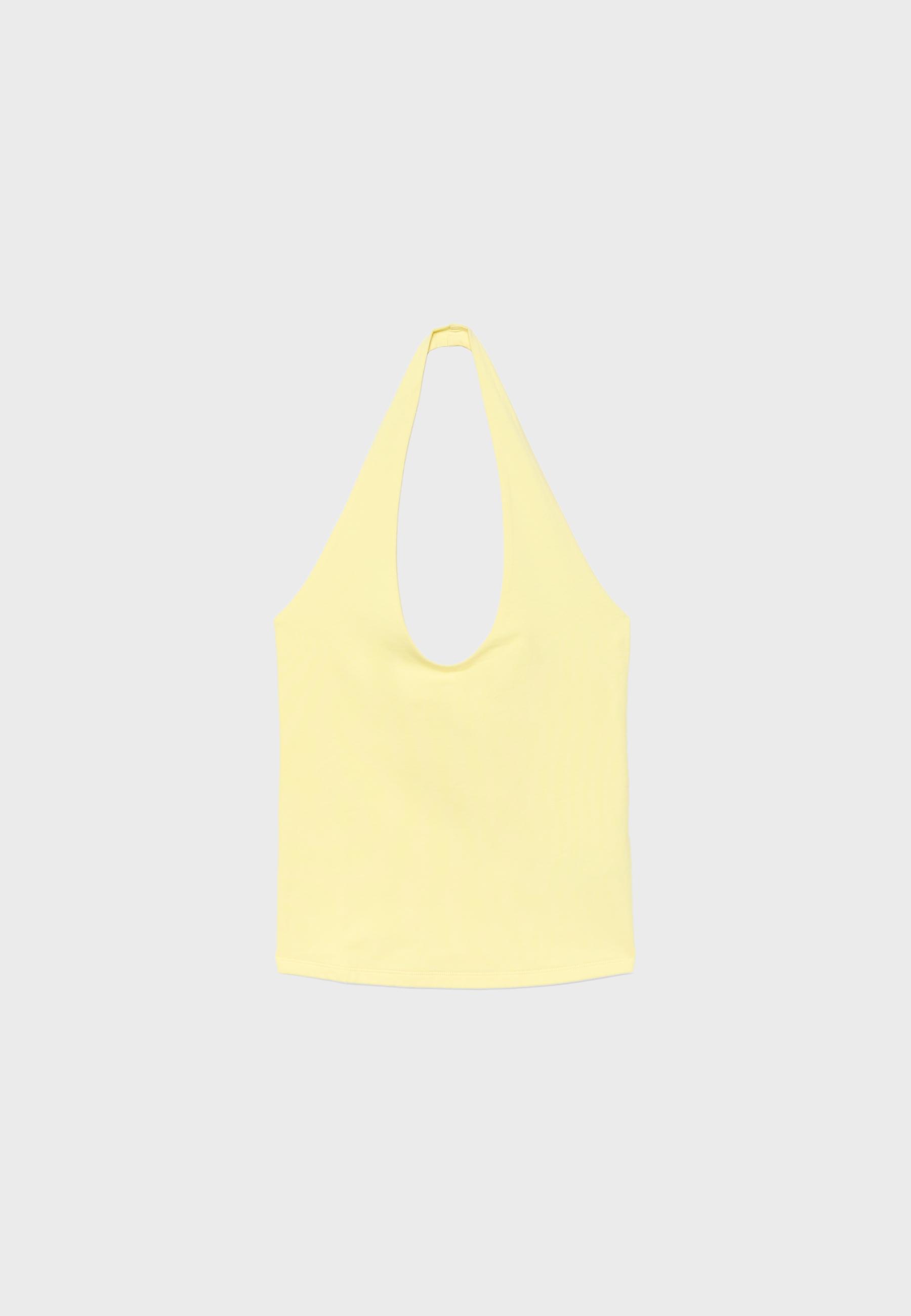 Basic halter top — Pastel yellow