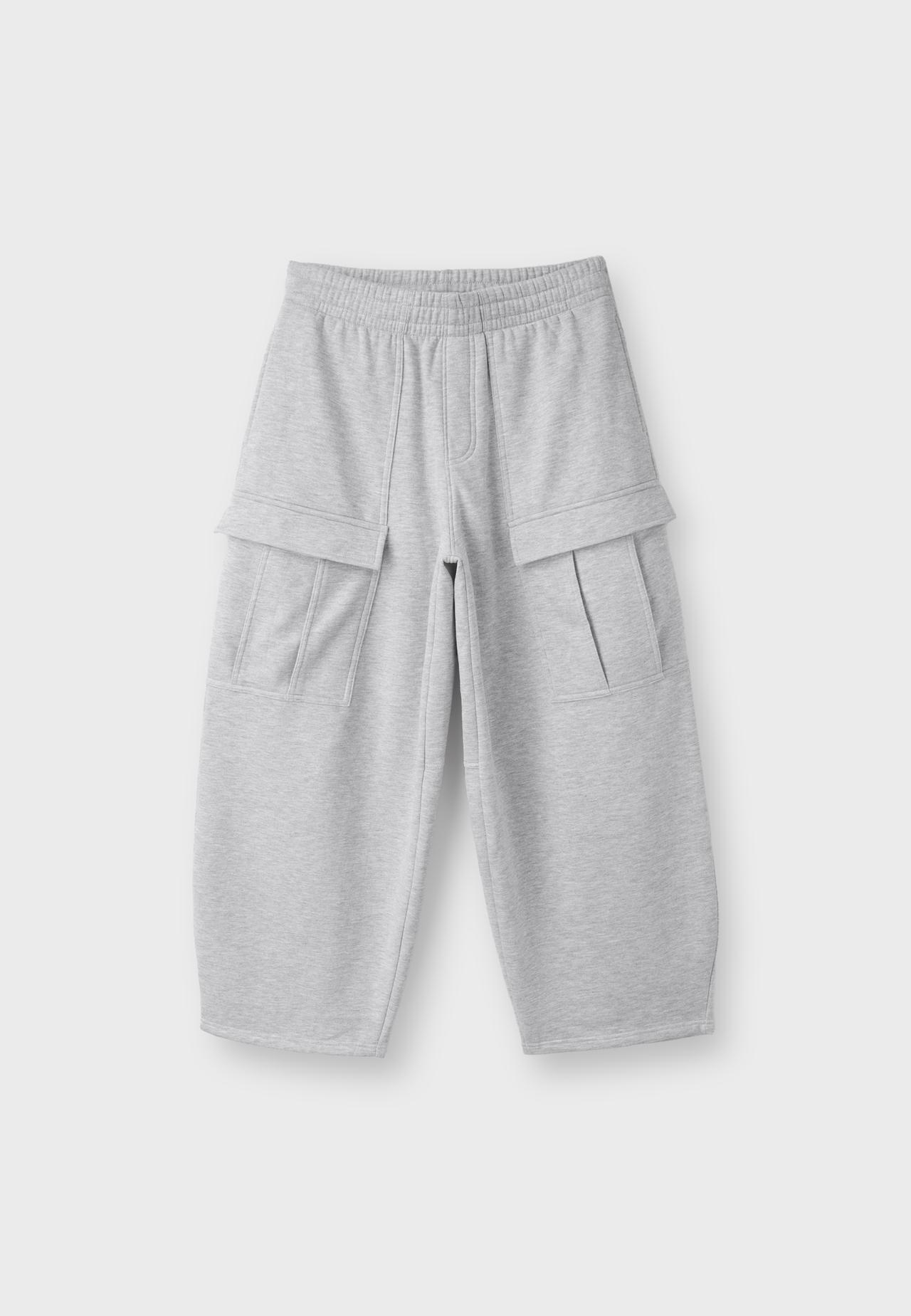 Cargo jogger trousers — Grey melange