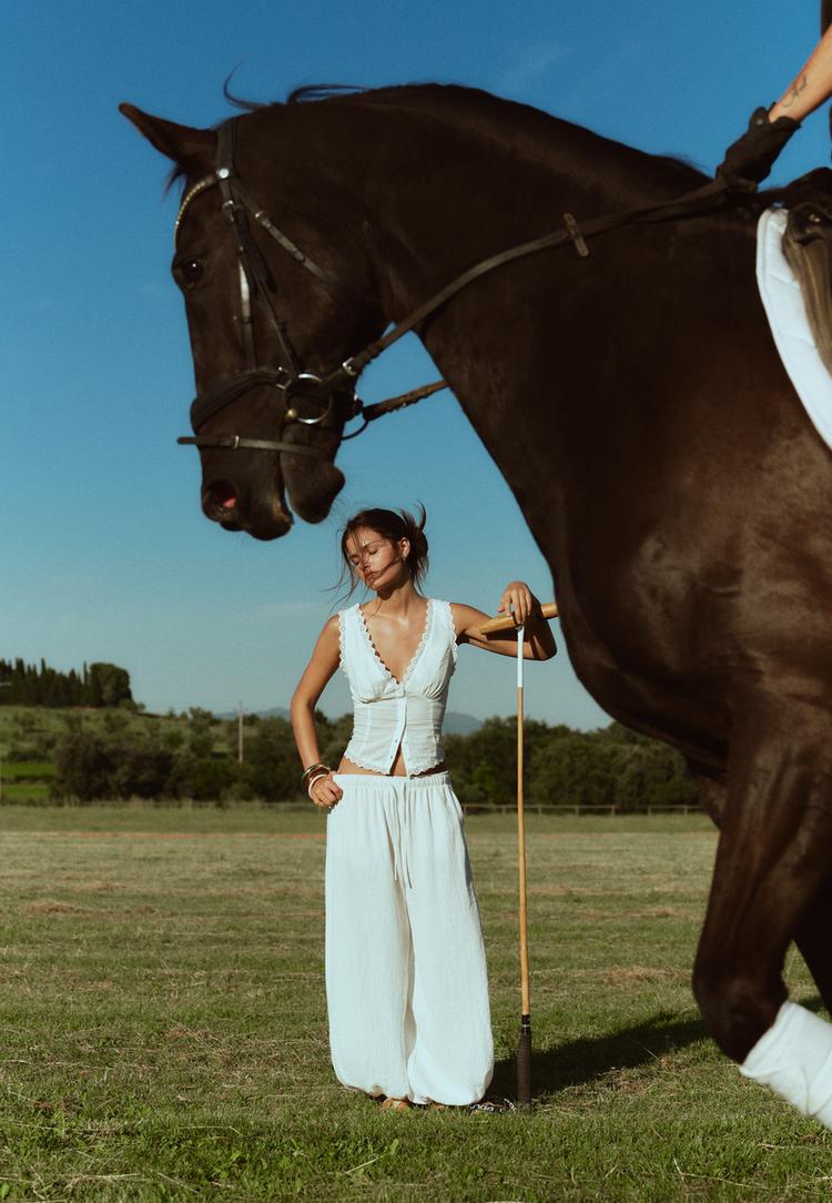 Stradivarius Ärmlös Korsett-Topp 0-003 Xl