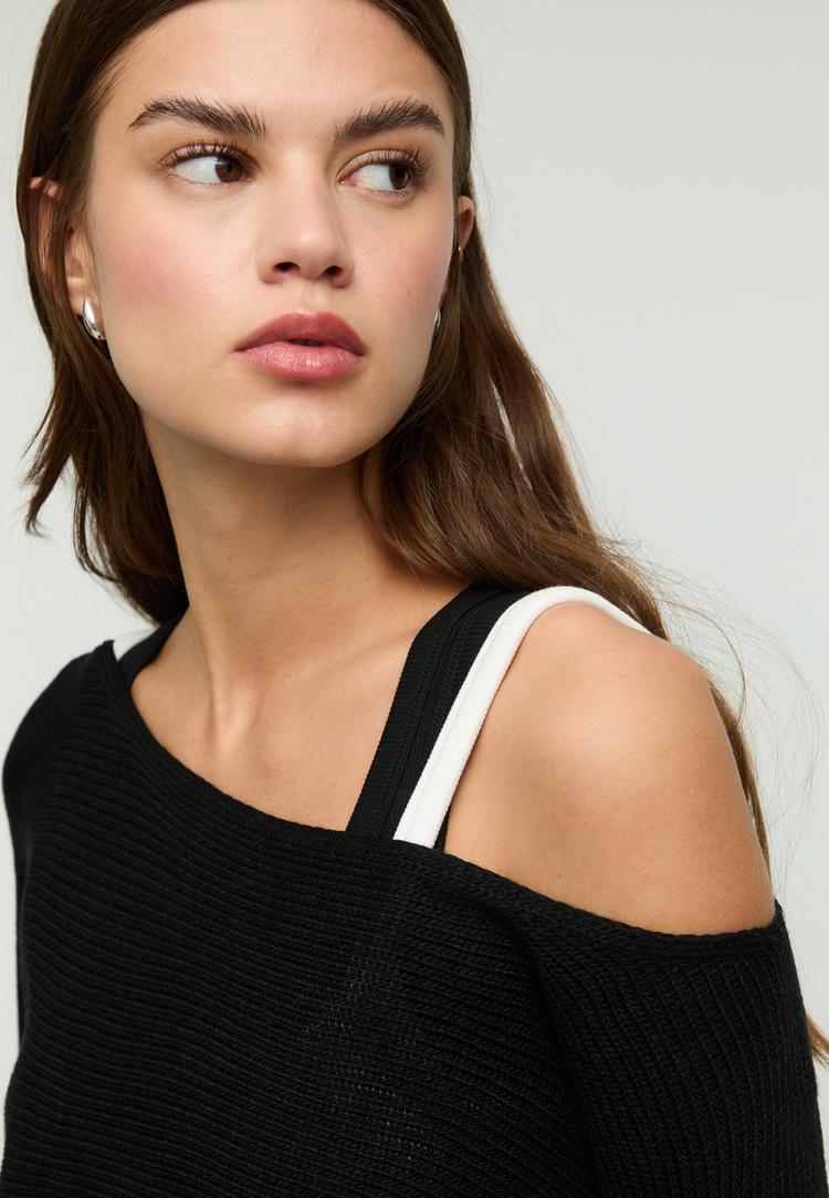 pull en maille manches chauvesouris