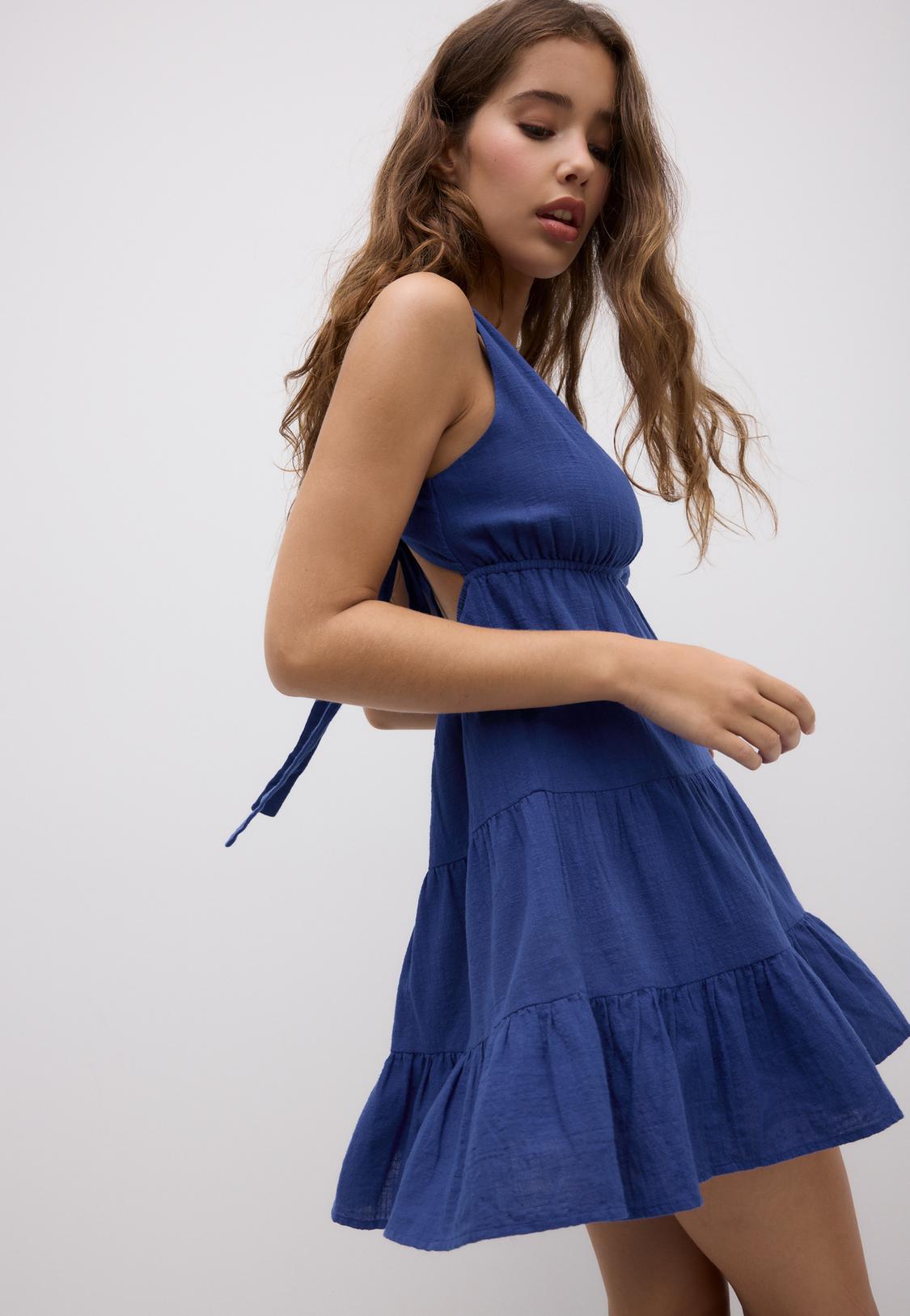 Short dress with V-neck - Women's fashion | Stradivarius United States Short dress with V-neck - Women's fashion | Stradivarius United States