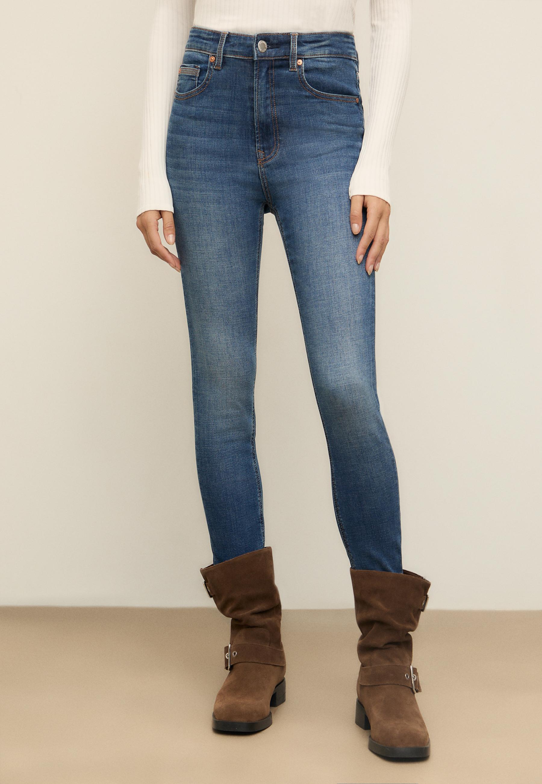 D09 Super high-waist skinny jeans — RINSE BLUE DENIM