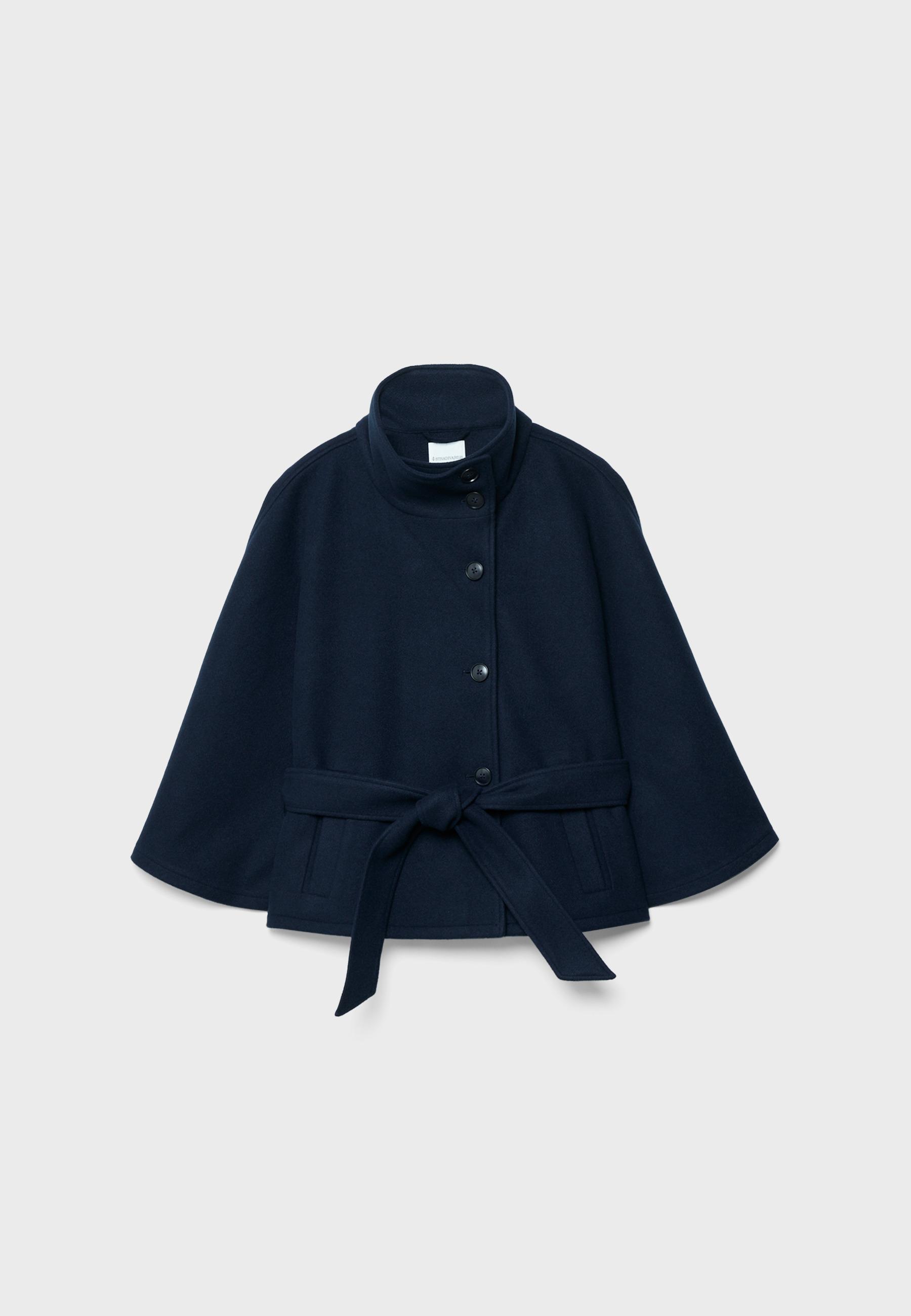 Soft-touch Cape Jacket — Dark blue