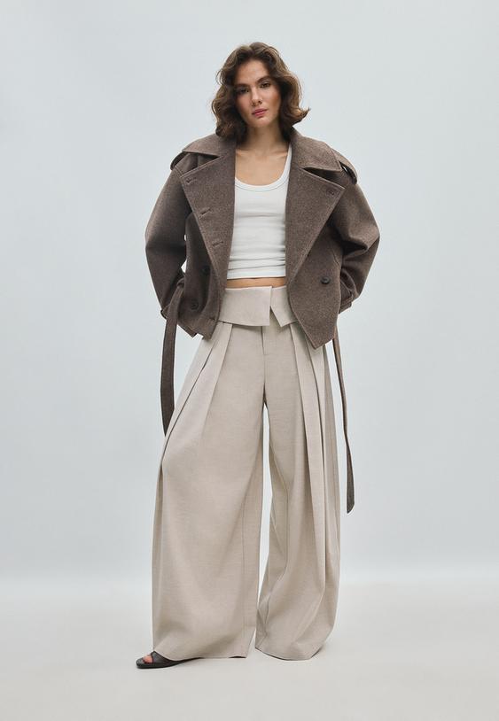 Stradivarius Oversize-Trenchcoat Mit Weichem Griff Braun M