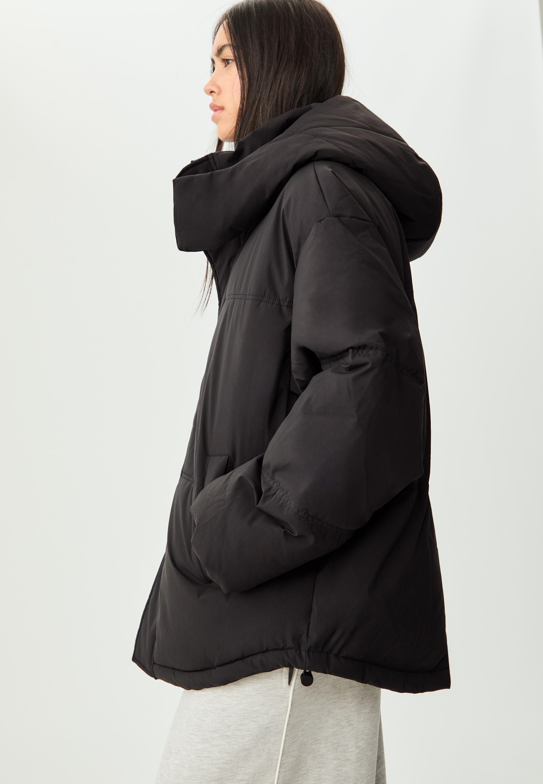 Oversize kapüşonlu dolgulu ceket - Görsel 2