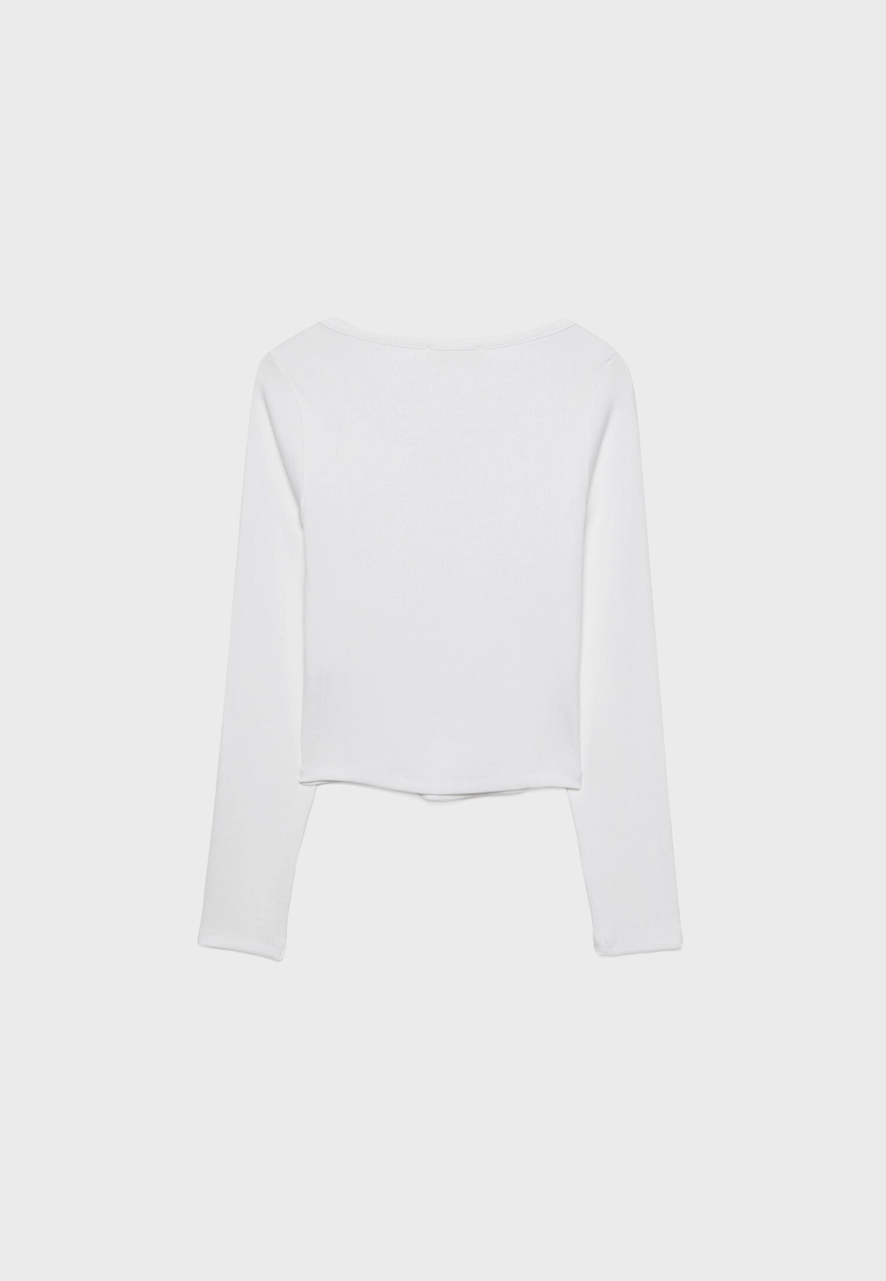 Blouse with buttons — White