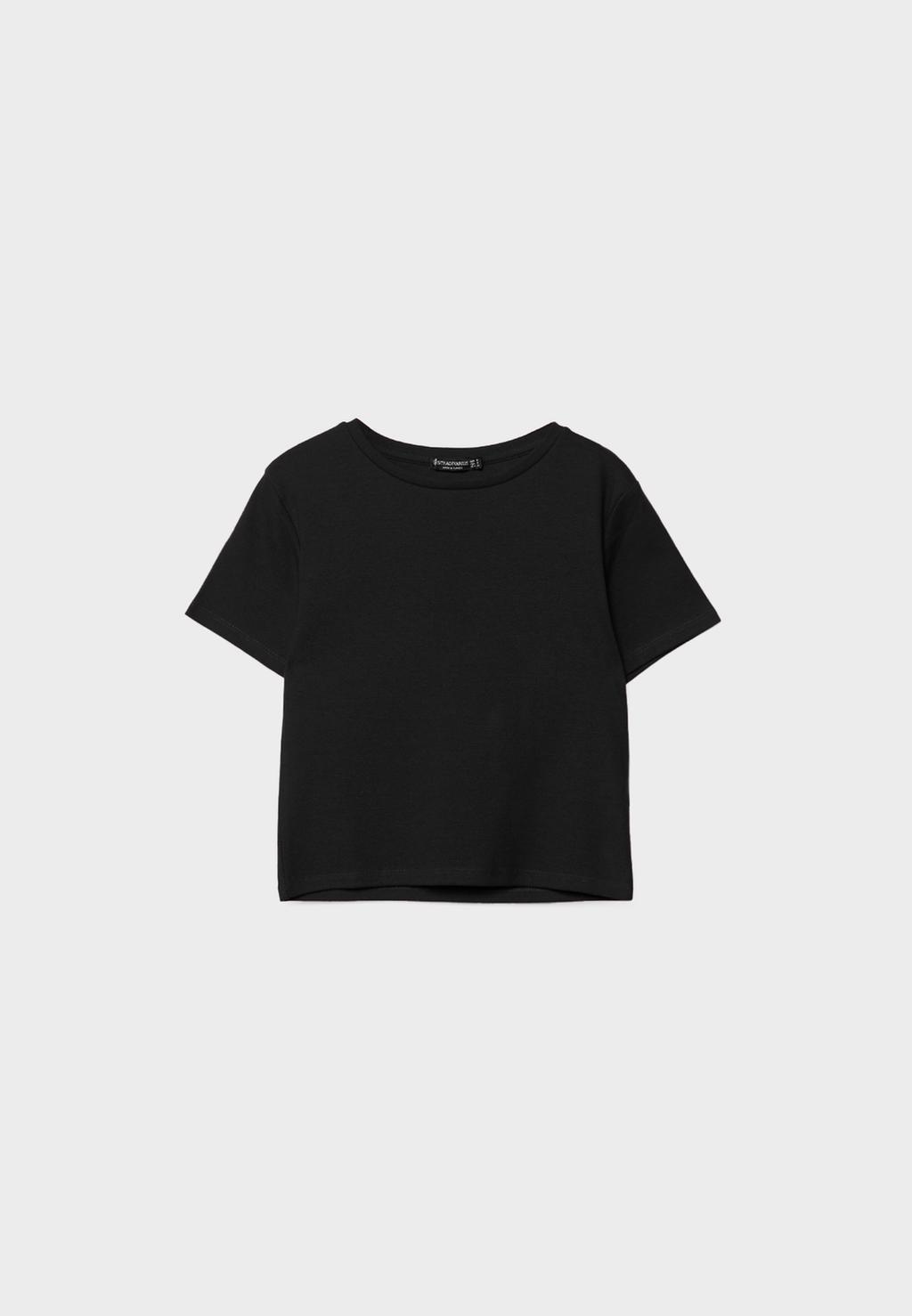 Camiseta crop algodón
