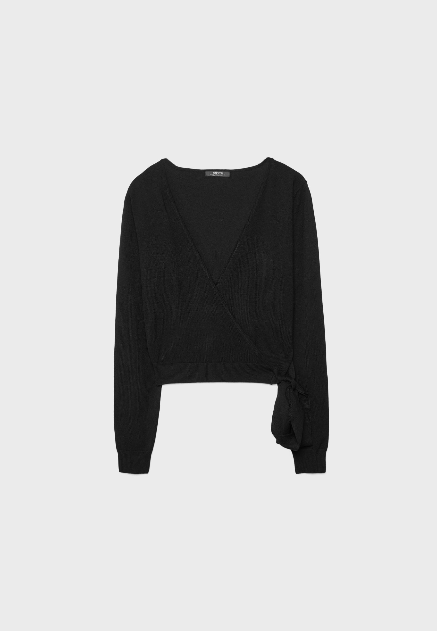 Wrap cardigan — Black
