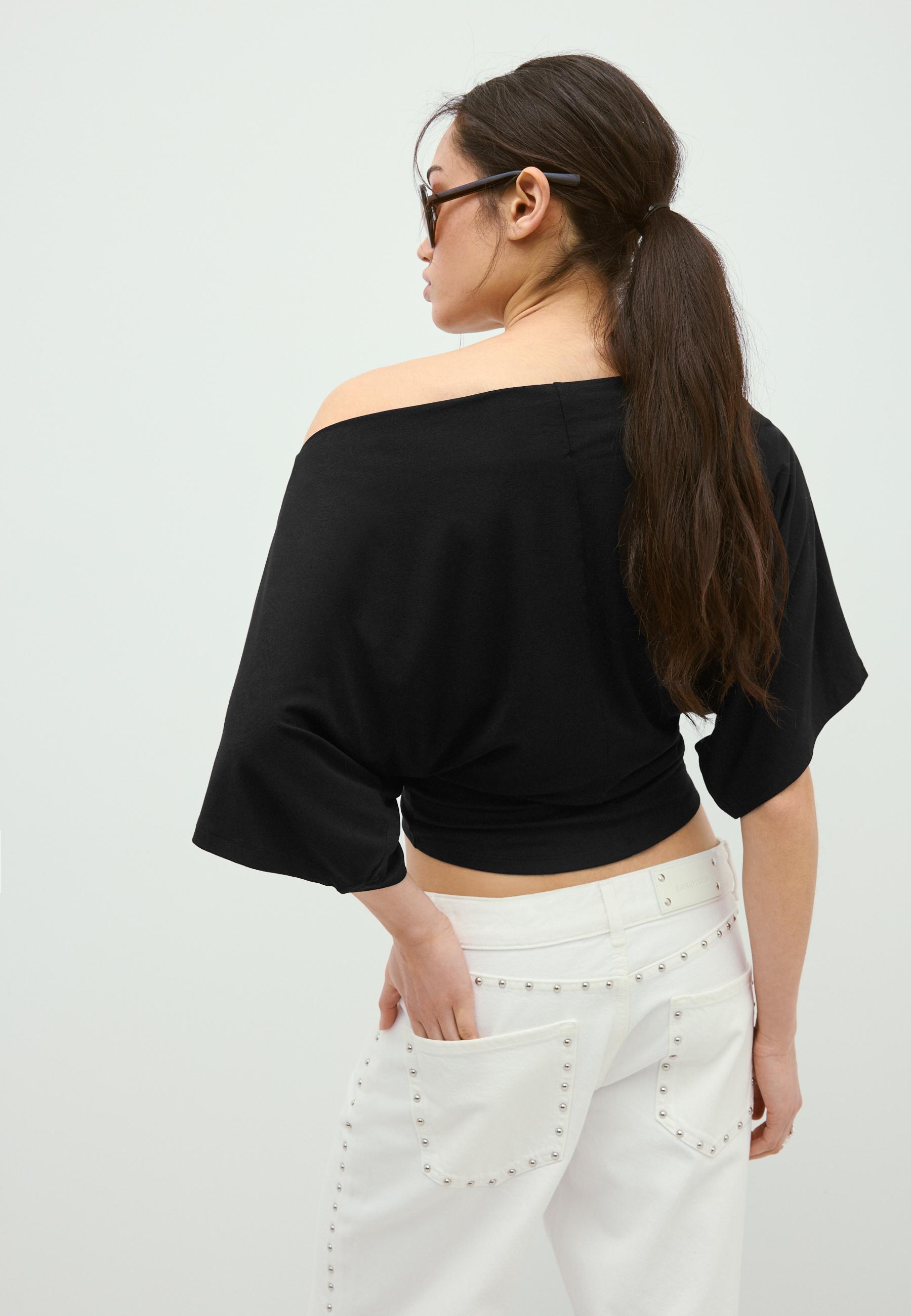 Basic yarasa kollu t-shirt - Görsel 5