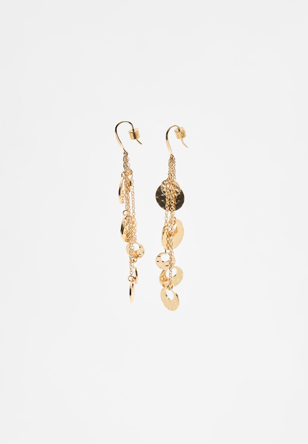 Boucles d’oreilles longues avec cercles