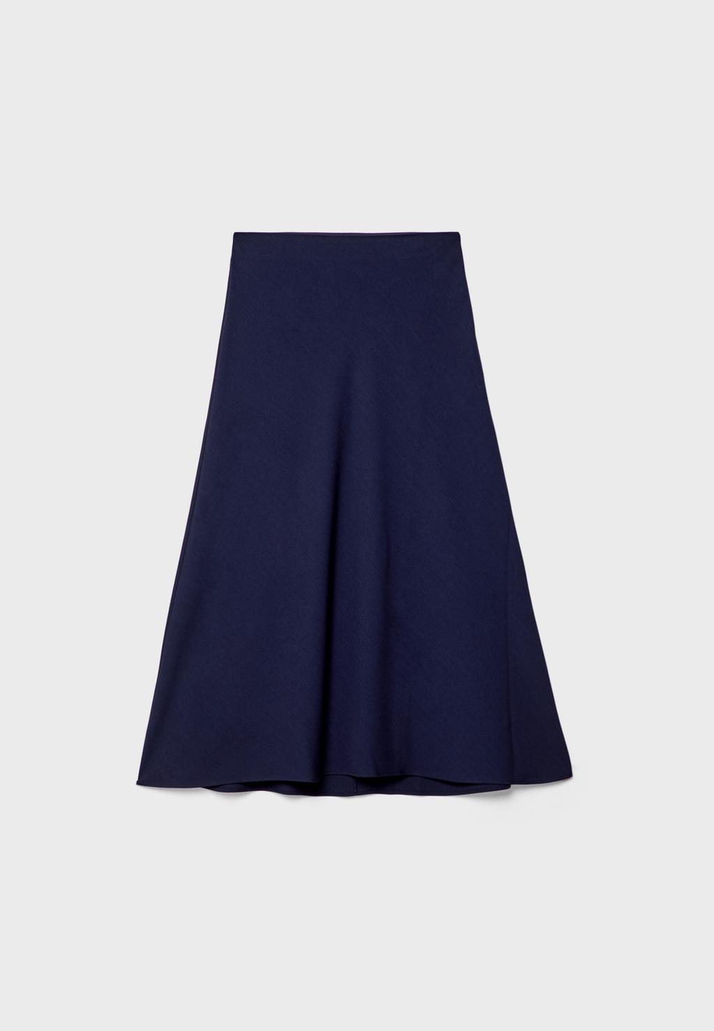 Flowing layered midi skirt