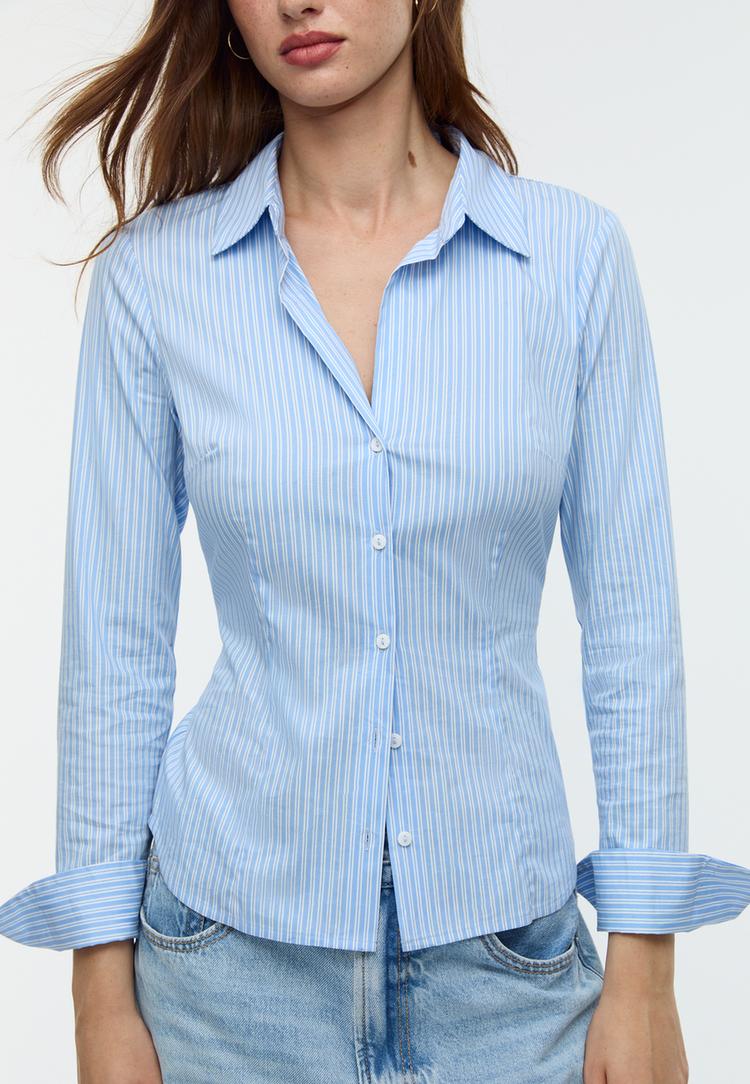 camisa basica fitted rayas