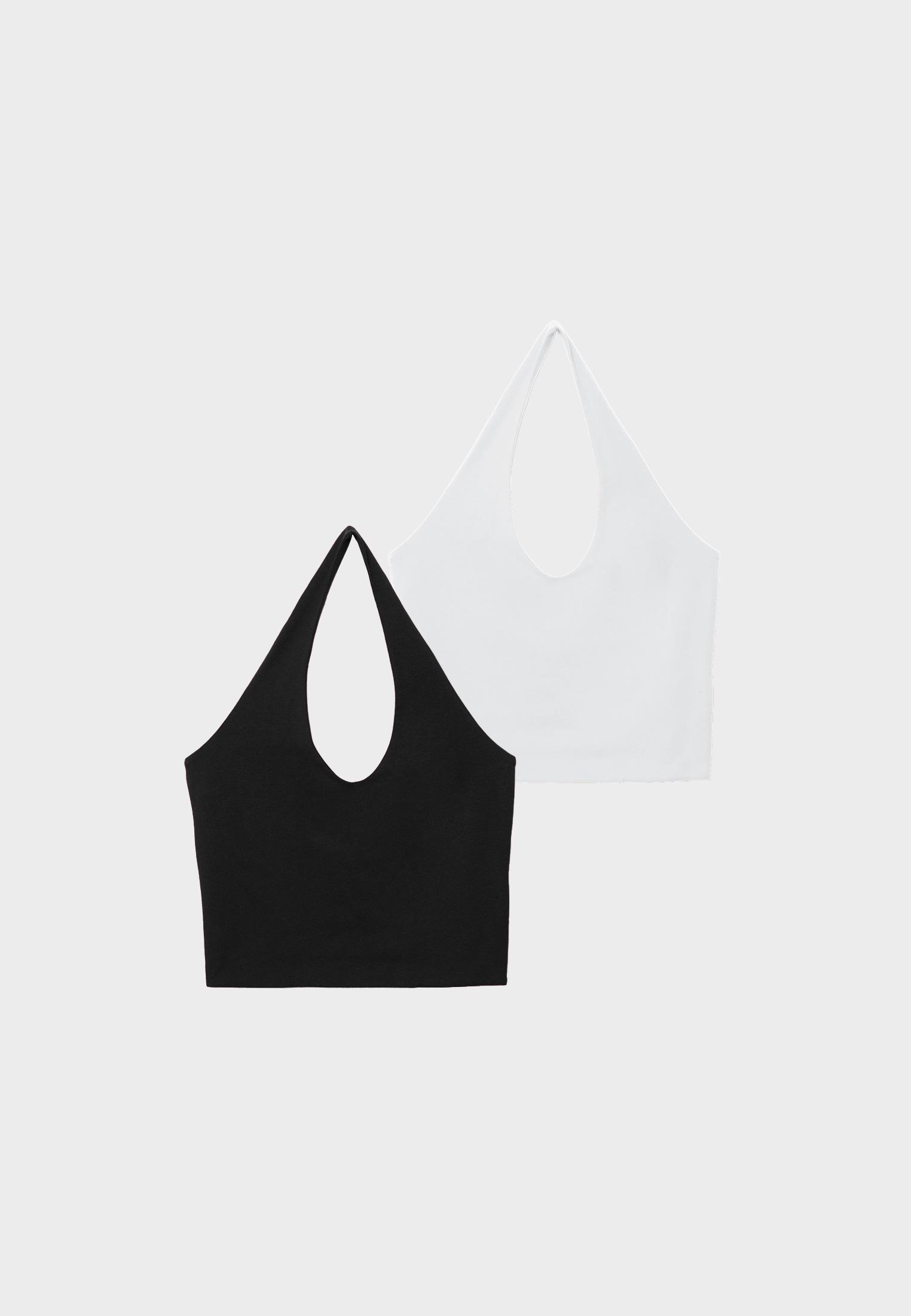 2-pack of short halter tops - Women's fashion | Stradivarius