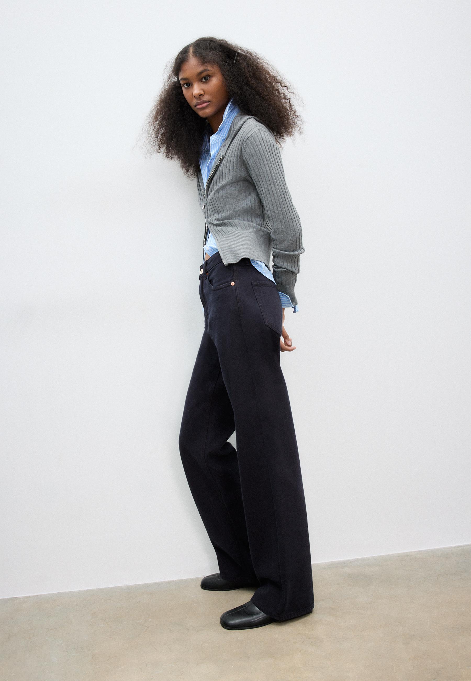 D92 straight wide-leg jeans - Women's fashion | Stradivarius France