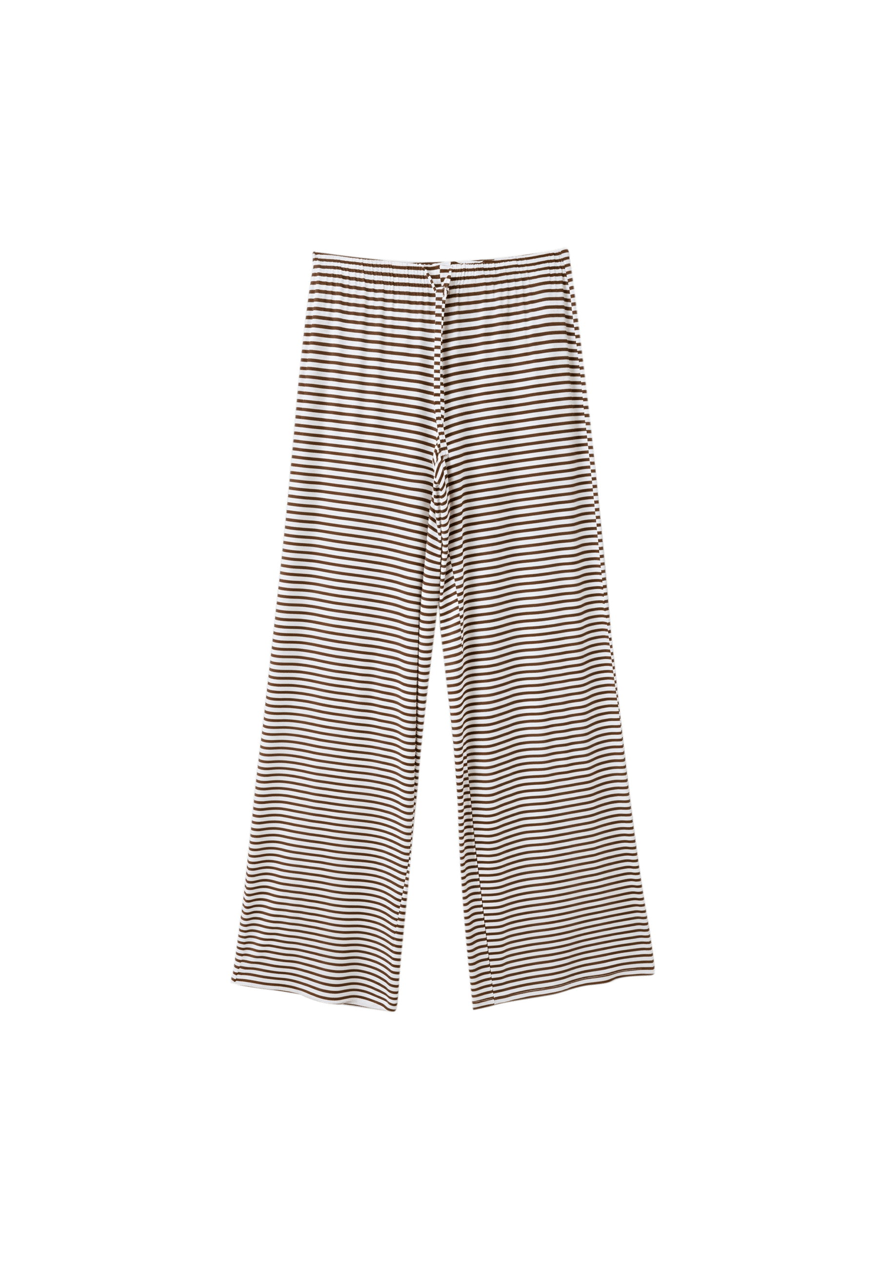 Striped slim-waist joggers — Brown