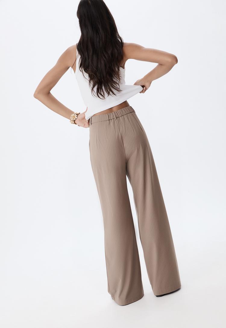 pantalon vestir wide leg rayas